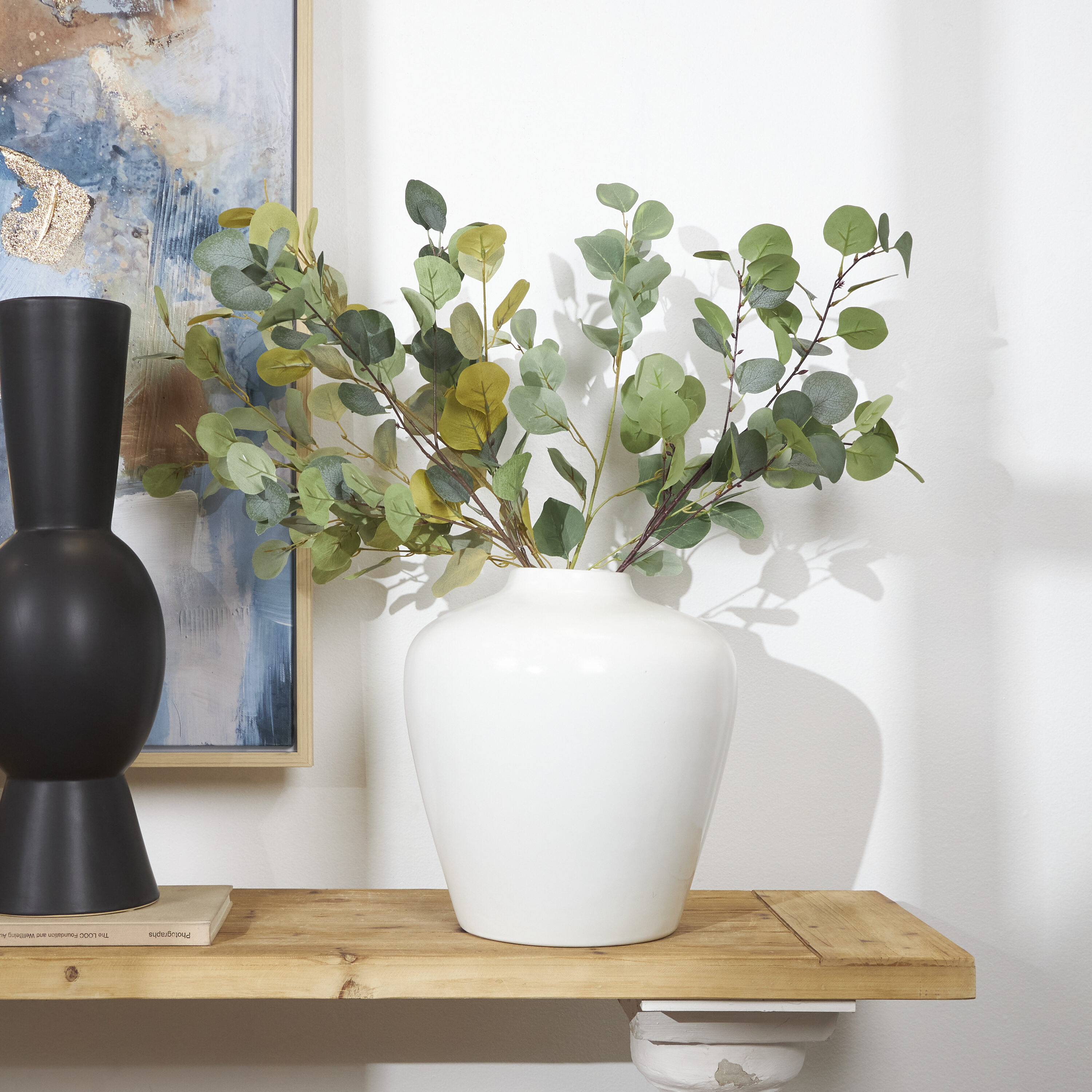 Grayson Lane 820765 White Ceramic Modern Vase