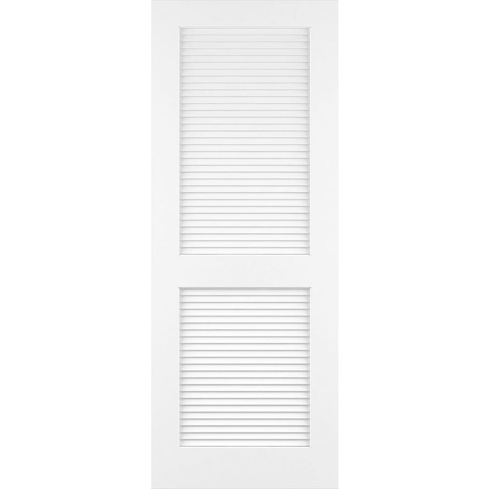 Kimberly Bay DPLCLLW1880 MILLWORK Slab Doors 18-in x 80-in White Louver Smooth Solid core Prefinished Pine Wood Slab Door