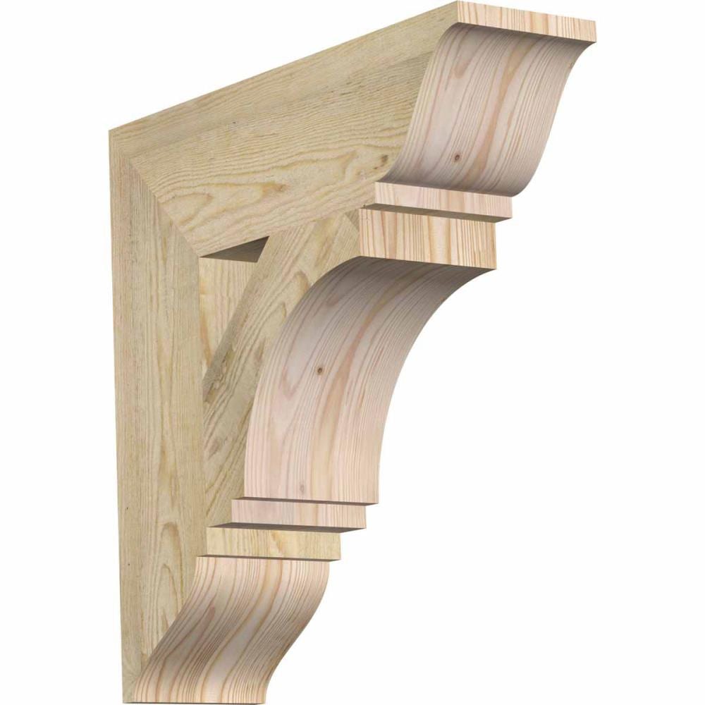 Ekena Millwork BKT06X22X22IMP01RDF Imperial traditional rough sawn 6-in x 22-in x 22-in Douglas fir Brown Wood Standard bracket
