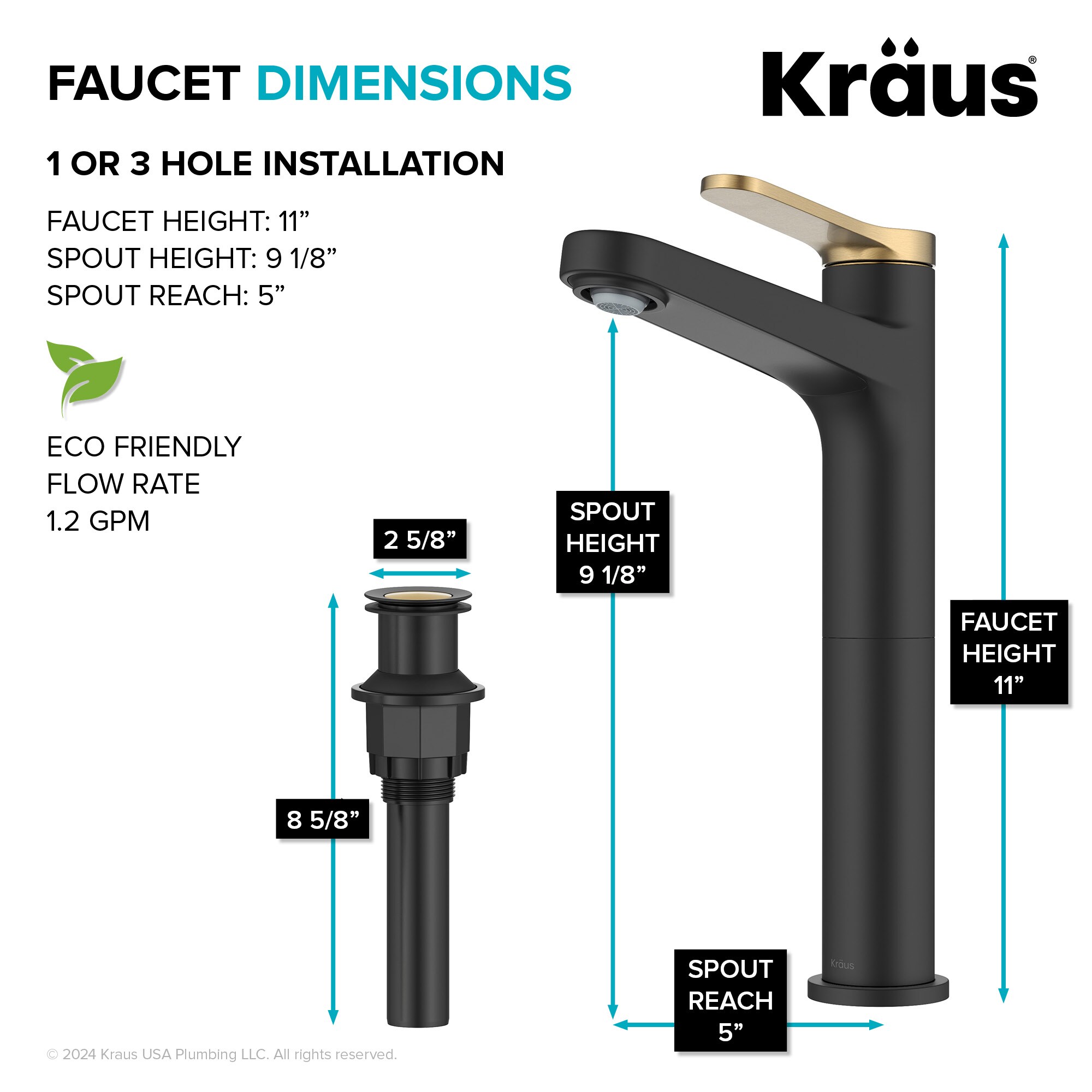 Kraus KVF-1410SFBBMB Lavatory-Faucets - View #6