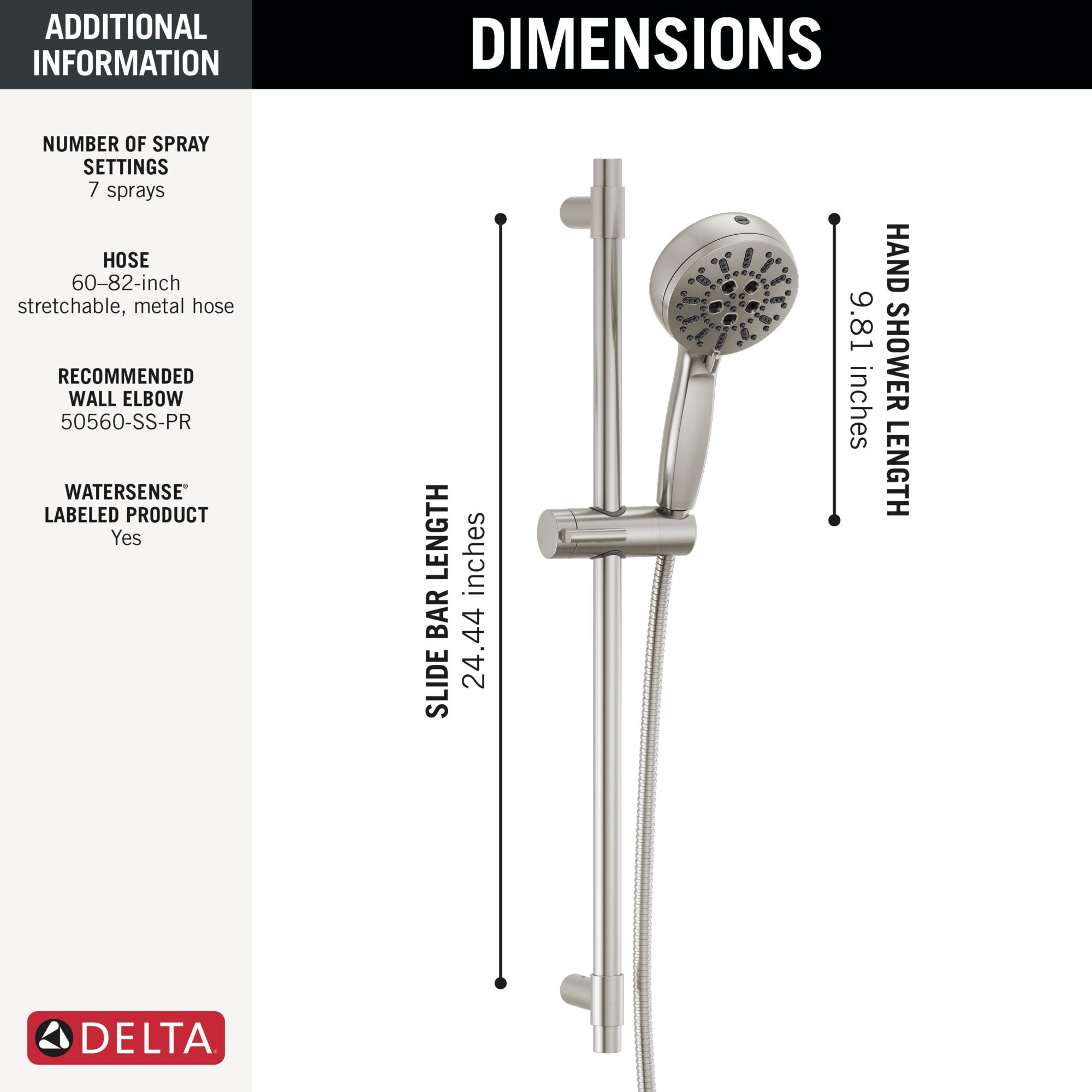 Delta 51584-SS-PR Fixed-Showerhead - View #3