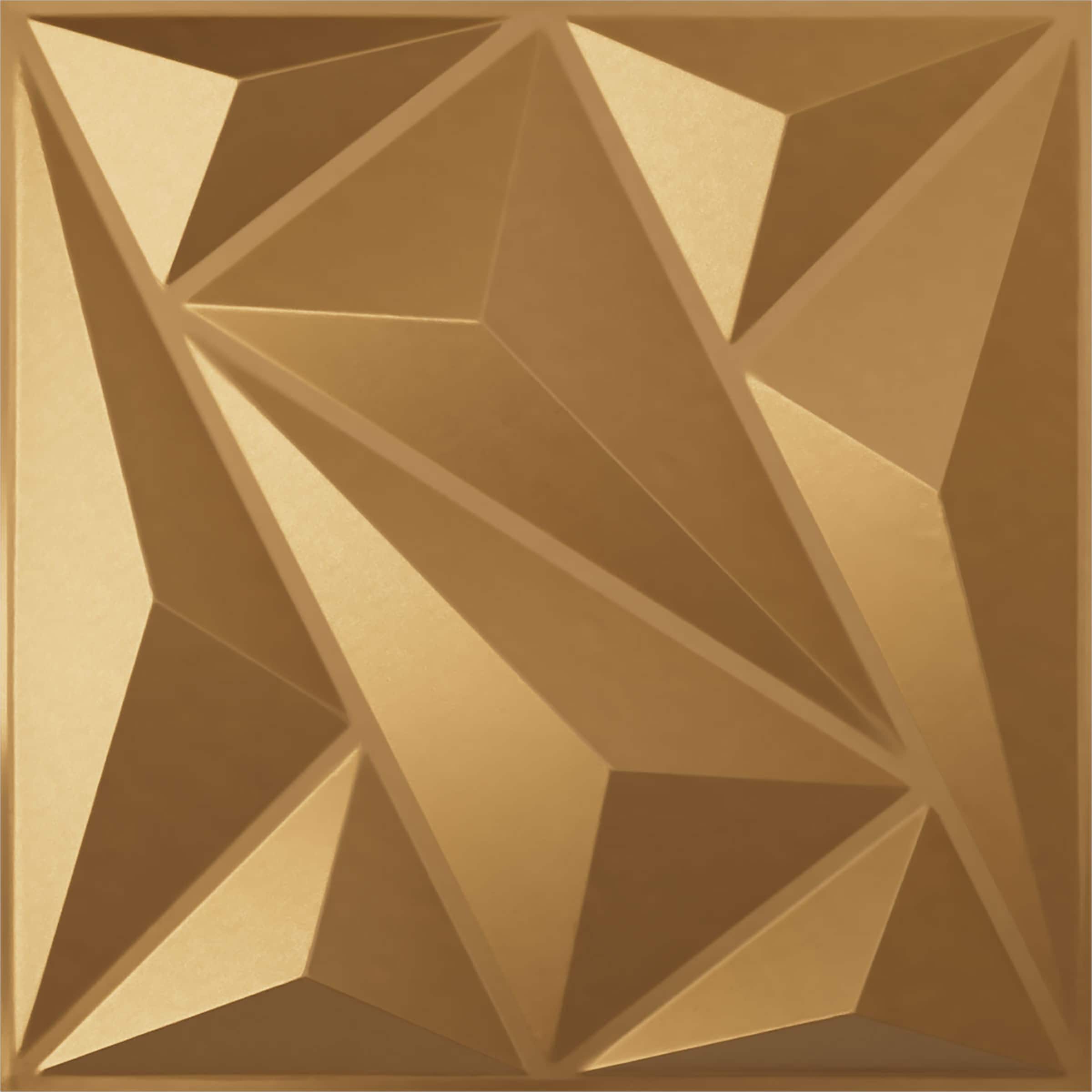 Ekena Millwork WP20X20MQBGL 19-5/8-in x 19-5/8-in Embossed Paintable/Stainable Gold PVC Abstract Wall Panel ( 2.67-sq ft )