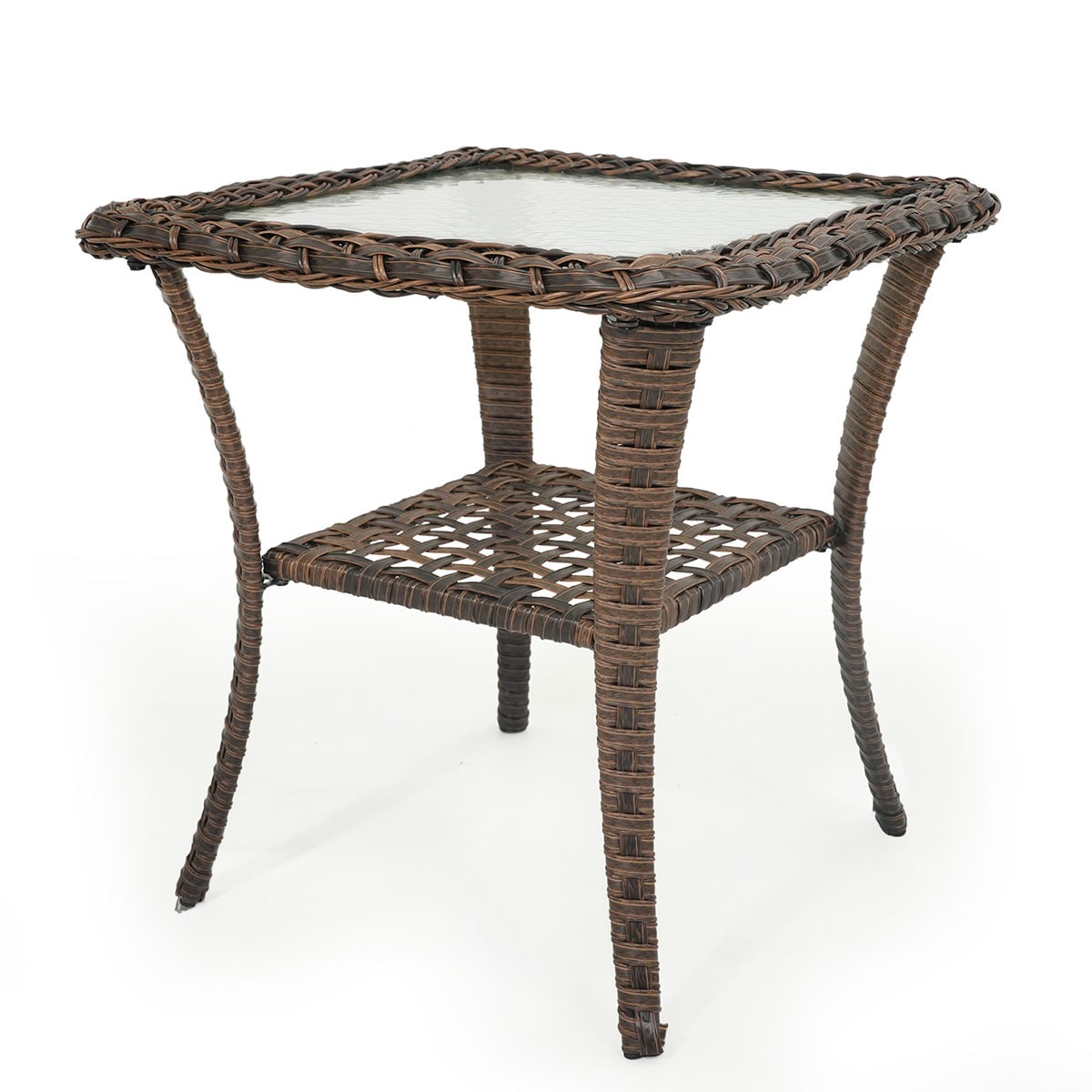 Rilyson FSKWBR60 New Juno Square Wicker Outdoor End 20-in W x 20-in L