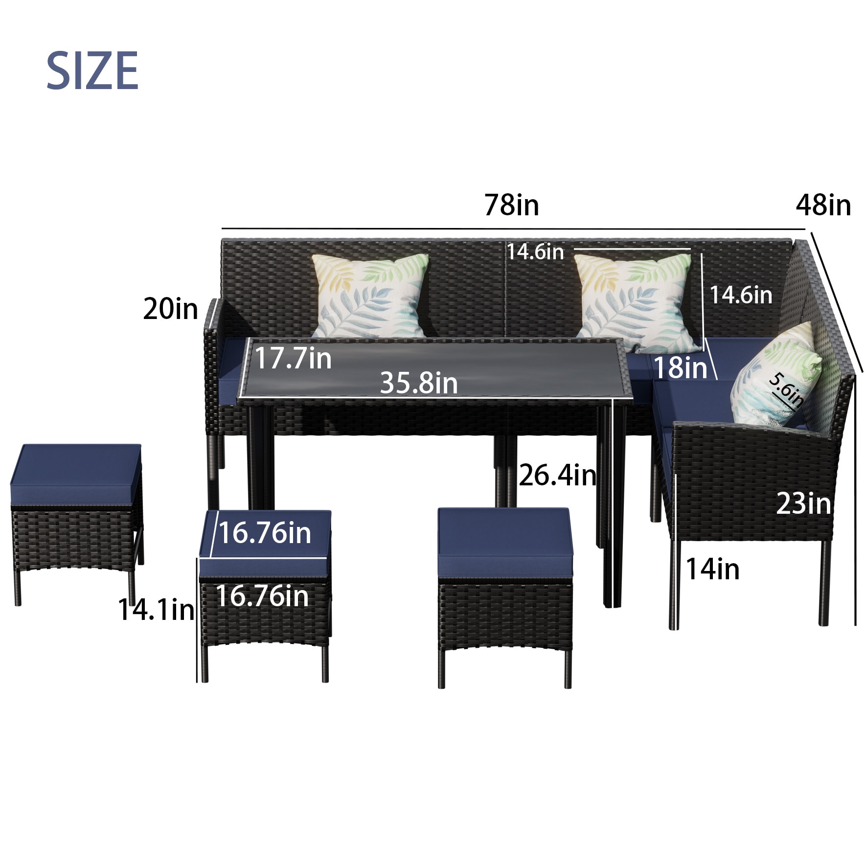 Homy Casa SSPF BL Patio-Dining-Sets - View #2