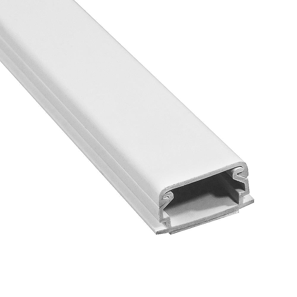 Electriduct 1/2 Plastic Flanged Wire Guard Cable Raceway - (1 x 5FT Stick  = 5 Feet) - White