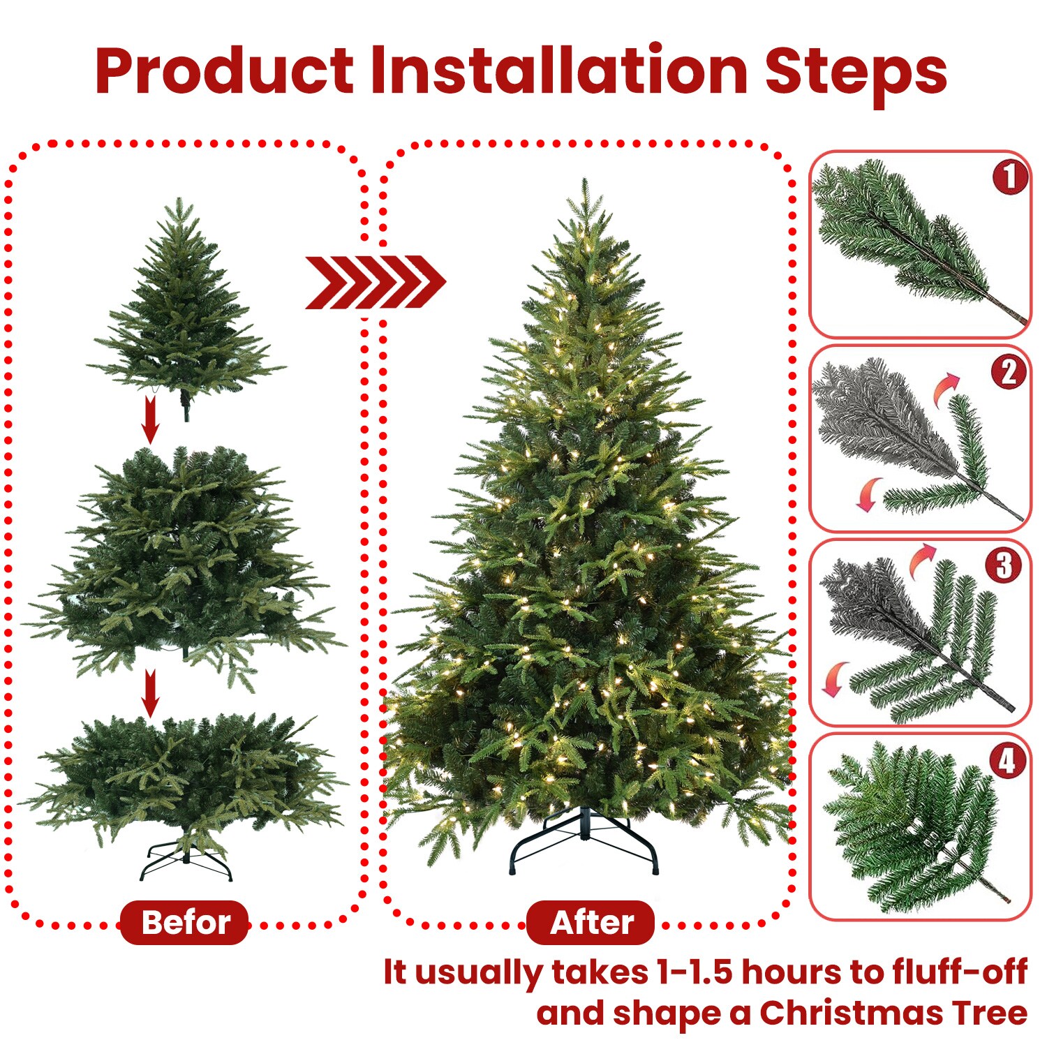 LIVIZA LMCT-PP381769 Artificial-Christmas-Trees - View #3