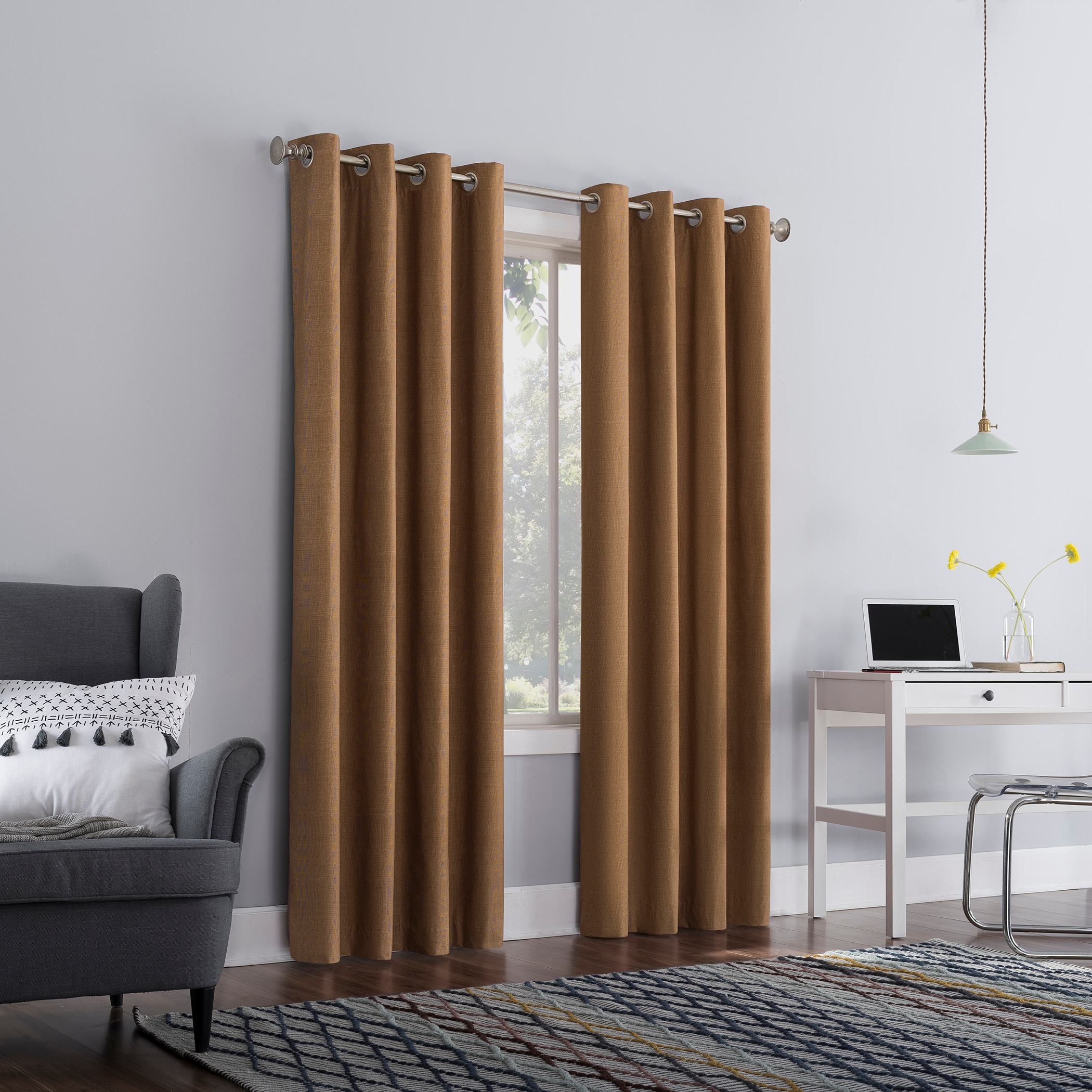 Pecan Thermal Insulated Blackout Grommet Curtain Panel