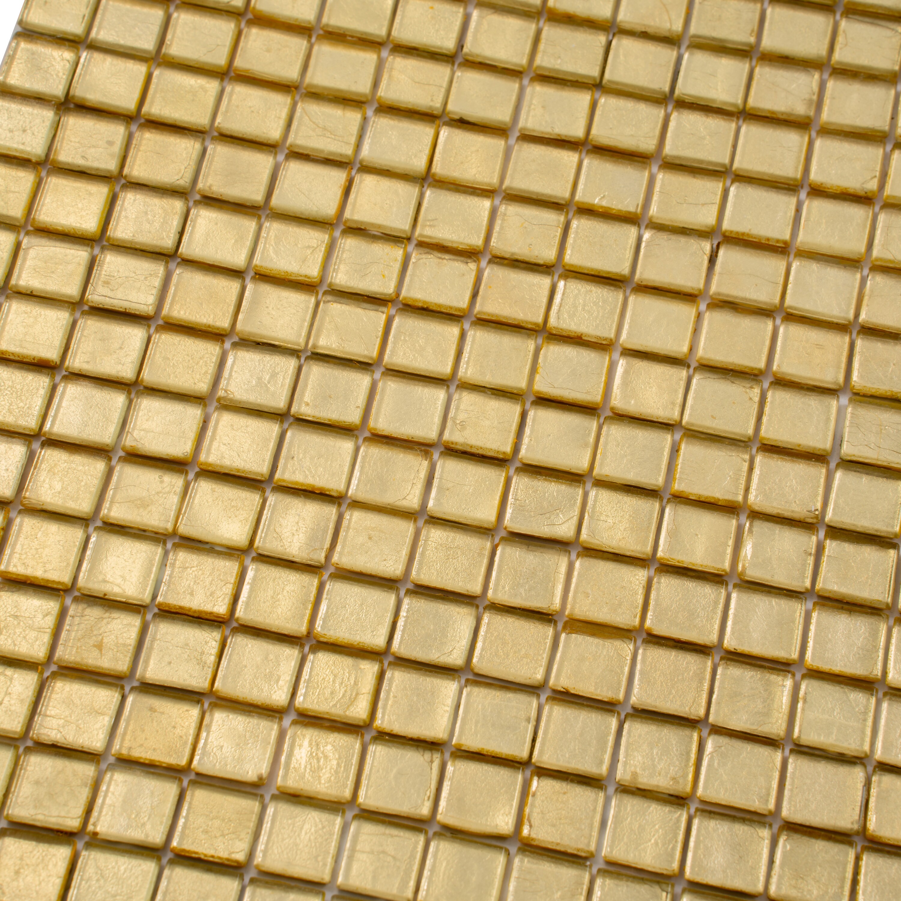 Satin Sheen Gold Glass Mosaic Wall and Floor Tile