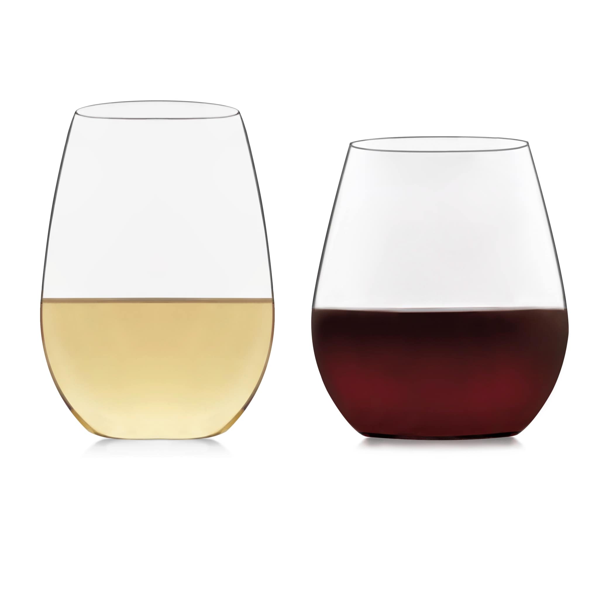 Libbey L666604 Signature Kentfield Stemless 12 Piece Wine Glass Party Set for Red and White Wines