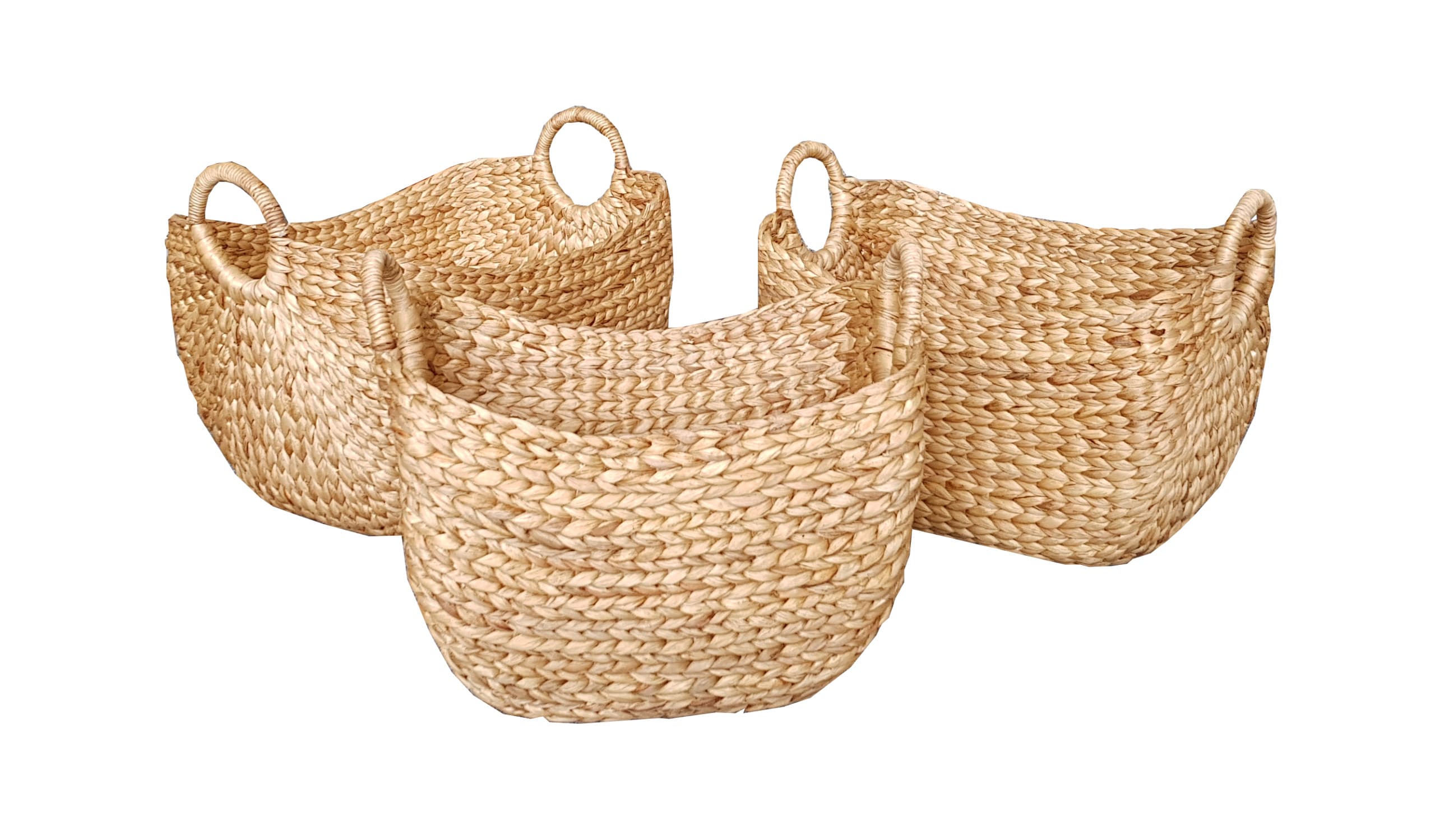 Farmlyn Creek 3 Section Wicker Baskets for Shelves, Hyacinth