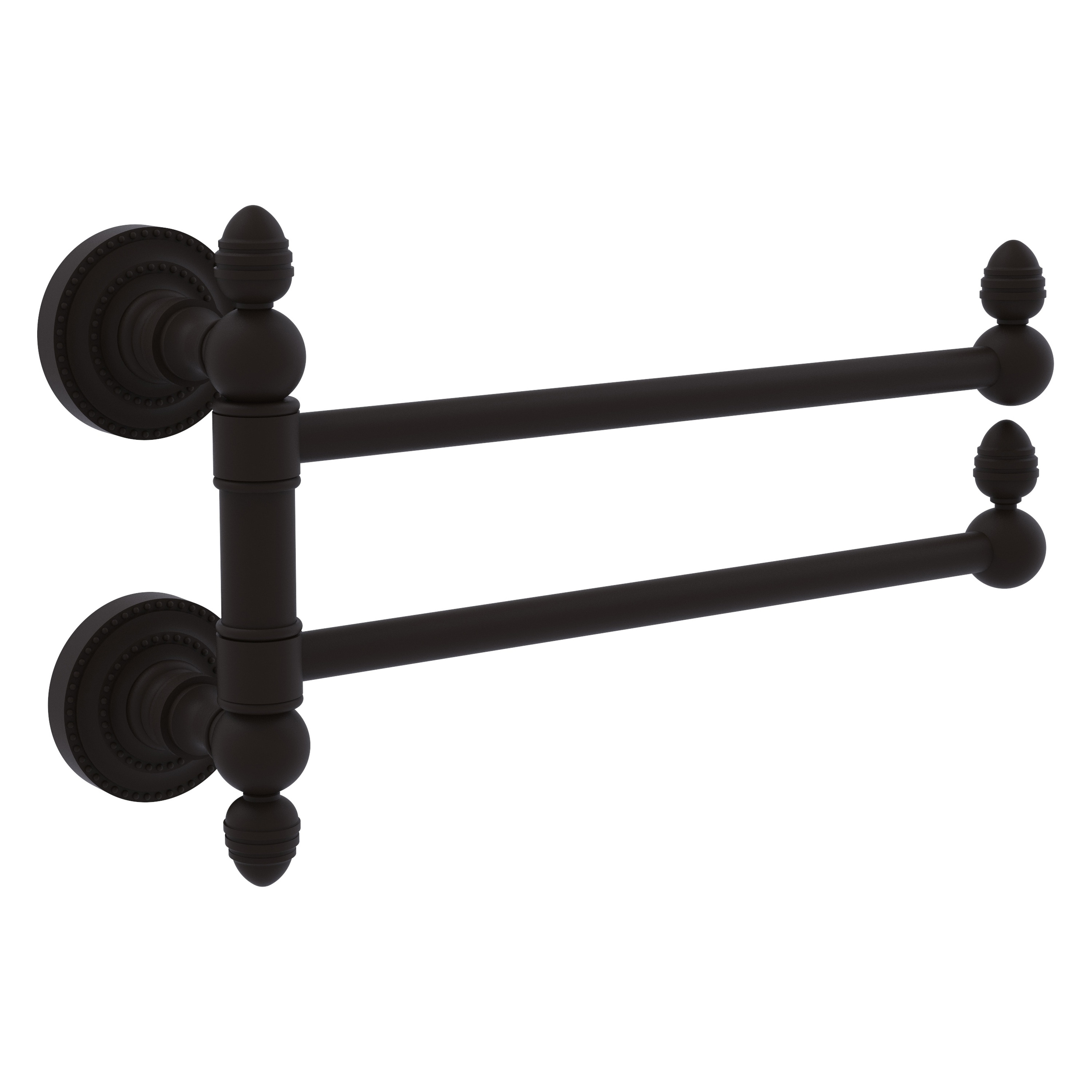 Allied Brass DT-GTB-2-ORB Dottingham 12-in double Oil Rubbed Bronze Wall mount Double Towel Bar