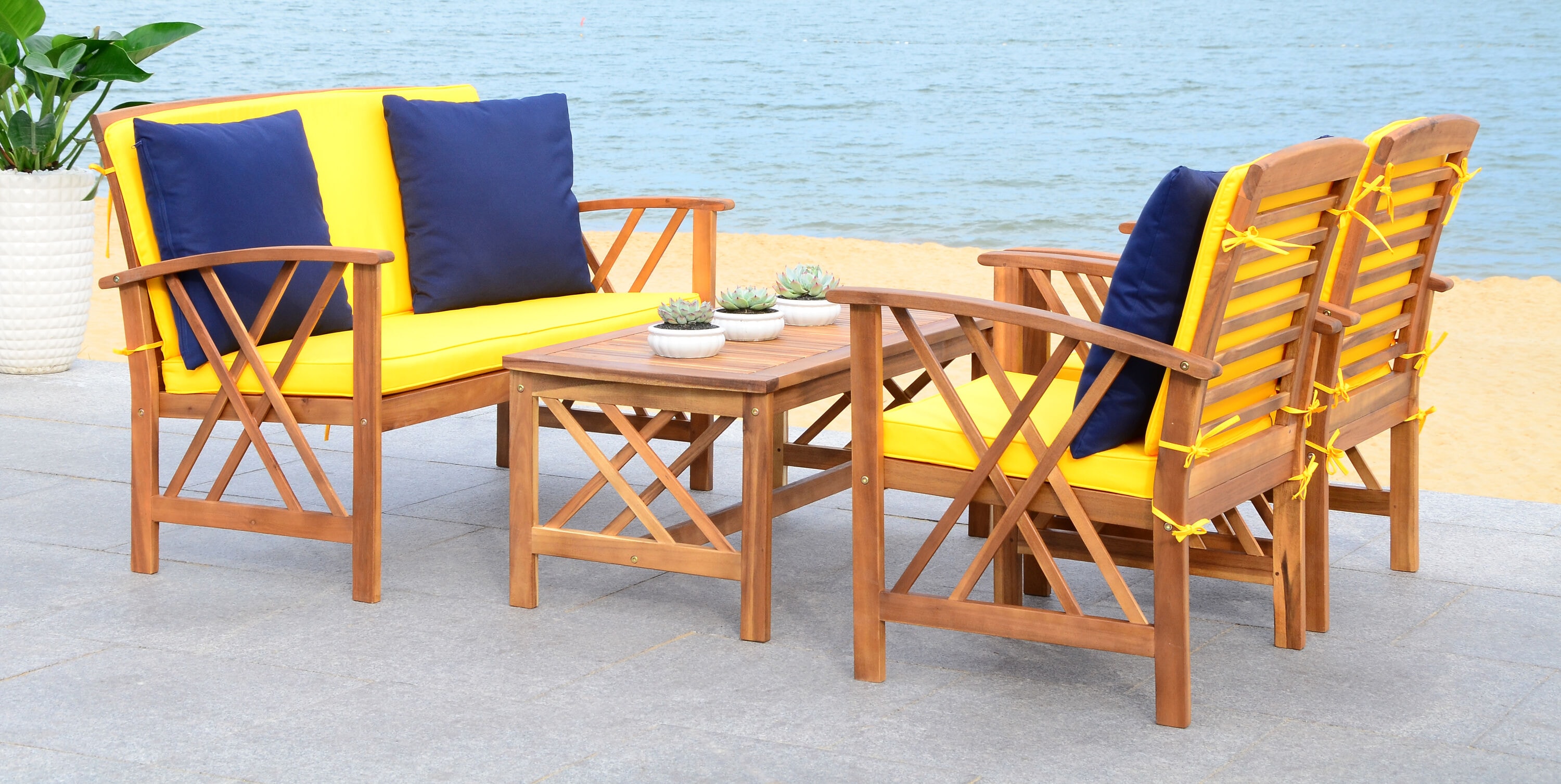 Safavieh PAT7008D Patio-Conversation-Sets - View #5