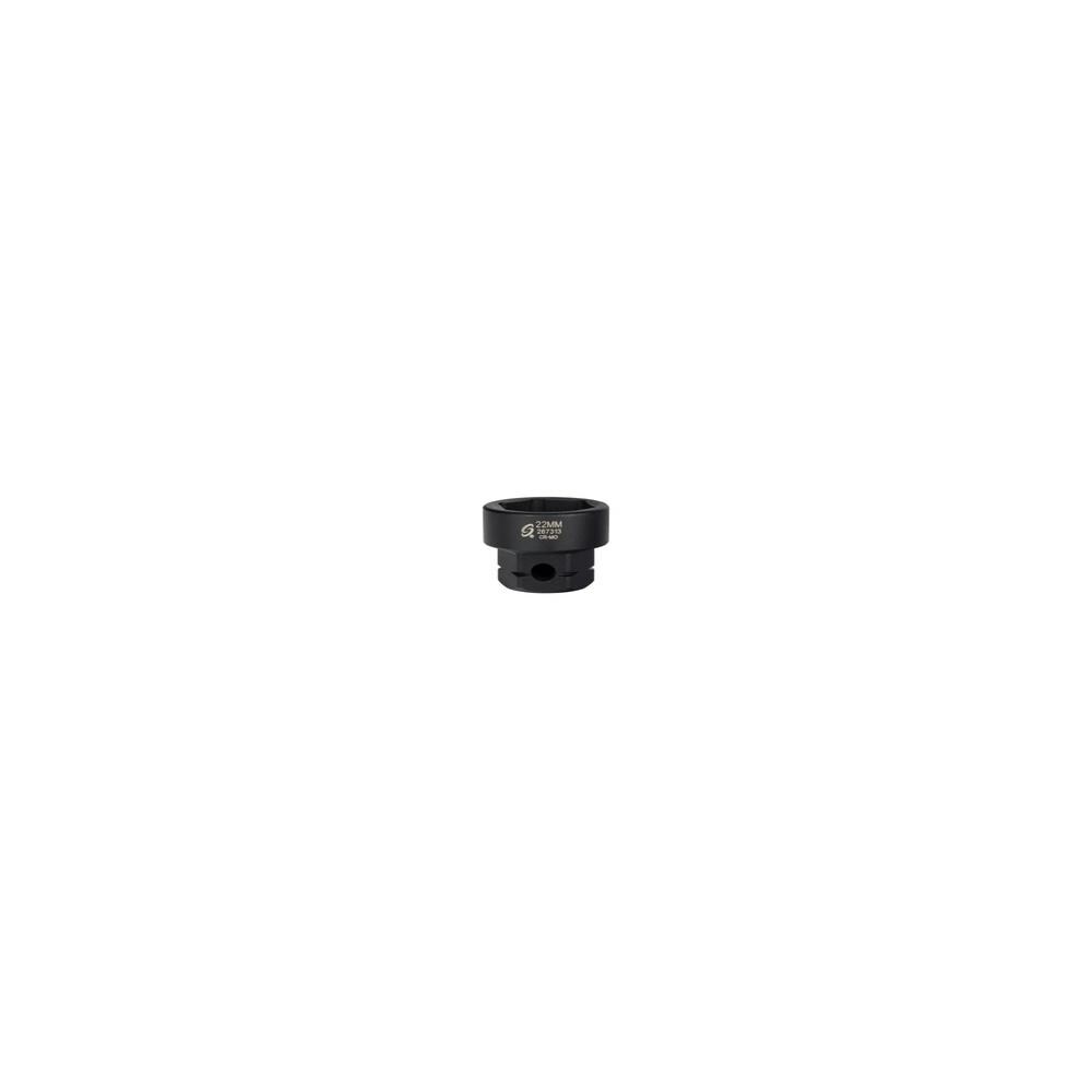 Sunex Tools ISN49043 Sunex 267313 0.50 in. Drive 6 Point Low Profile Impact Socket with Hex Shank- 22mm