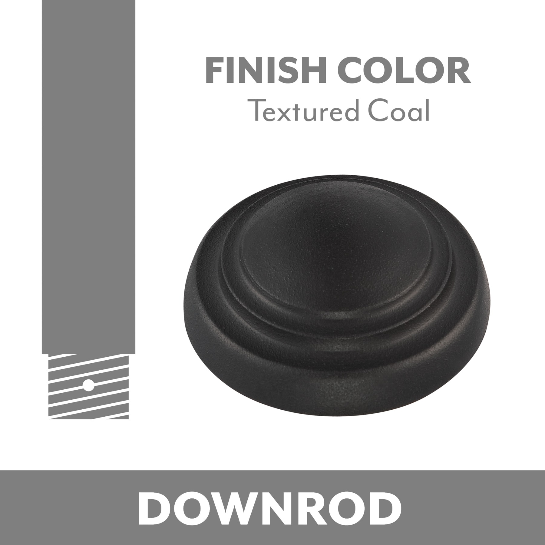 Minka Aire DR548-TCL Aire 48-in Textured Black Steel Indoor Angle Mount Capable Ceiling Fan Downrod adapter Downrod