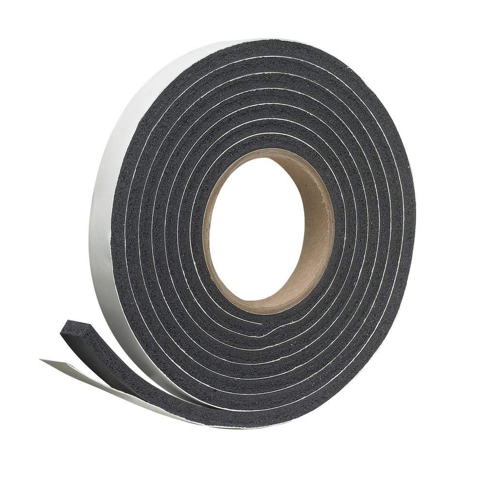 Randall Manufacturing Co., Inc Randall WSP-750 Gray Compressible Foam Weatherstrip 1/4inch x 3/4inch x 17 ft - Self-Adhesive PU Foam Tape for Doors Windows Automotive