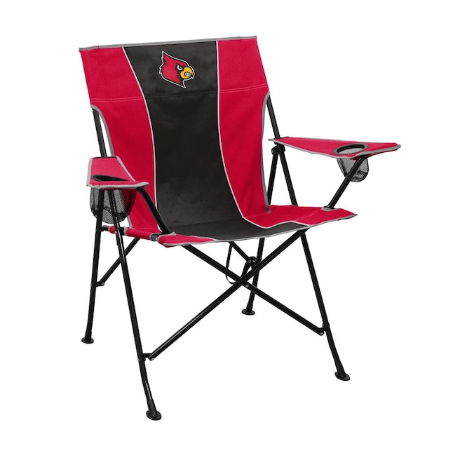 Logo Brands Louisville Cardinals Polyester Team Color Folding Tailgate Chair  at