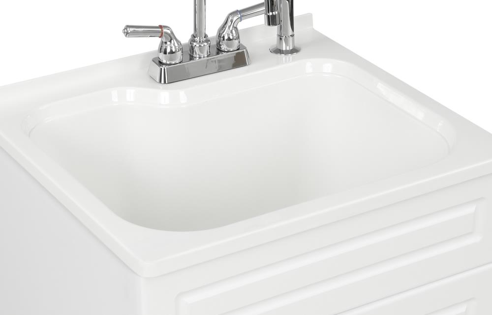 Style Selections 22 In X 24 4 In 1 Basin White Freestanding Laundry   15670192 