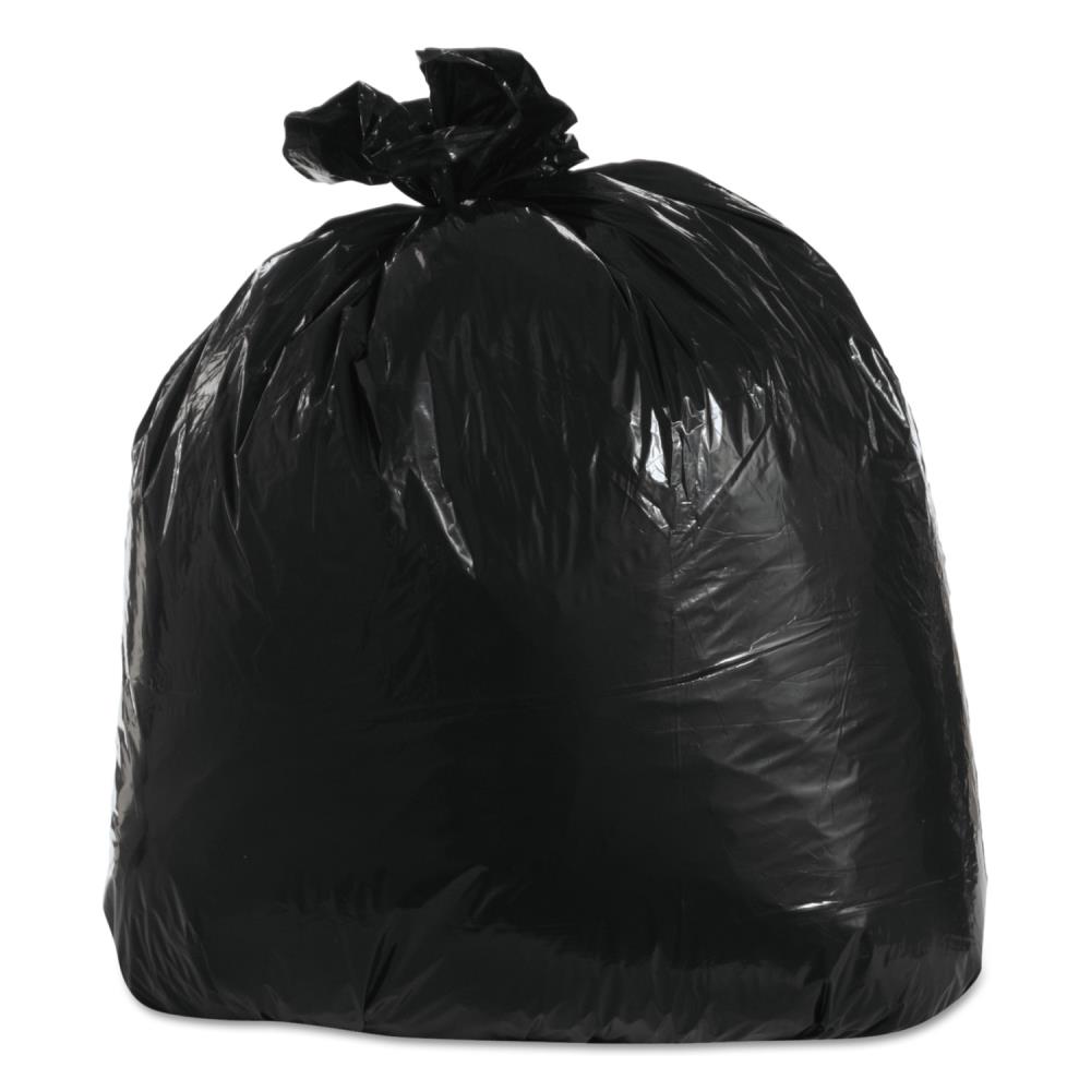 Trinity Plastics 33-Gallons Black Plastic Can Twist Tie Trash Bag (100 ...