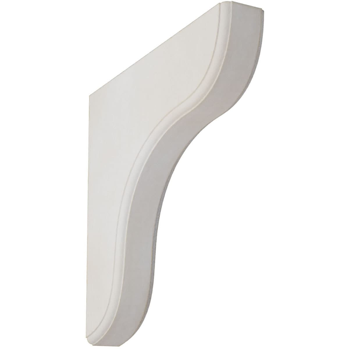 Ekena Millwork BKTWD02X11X11EAWH Eaton 1-3/4-in x 10-1/2-in x 10-1/2-in Rubberwood White Wood Standard Bracket
