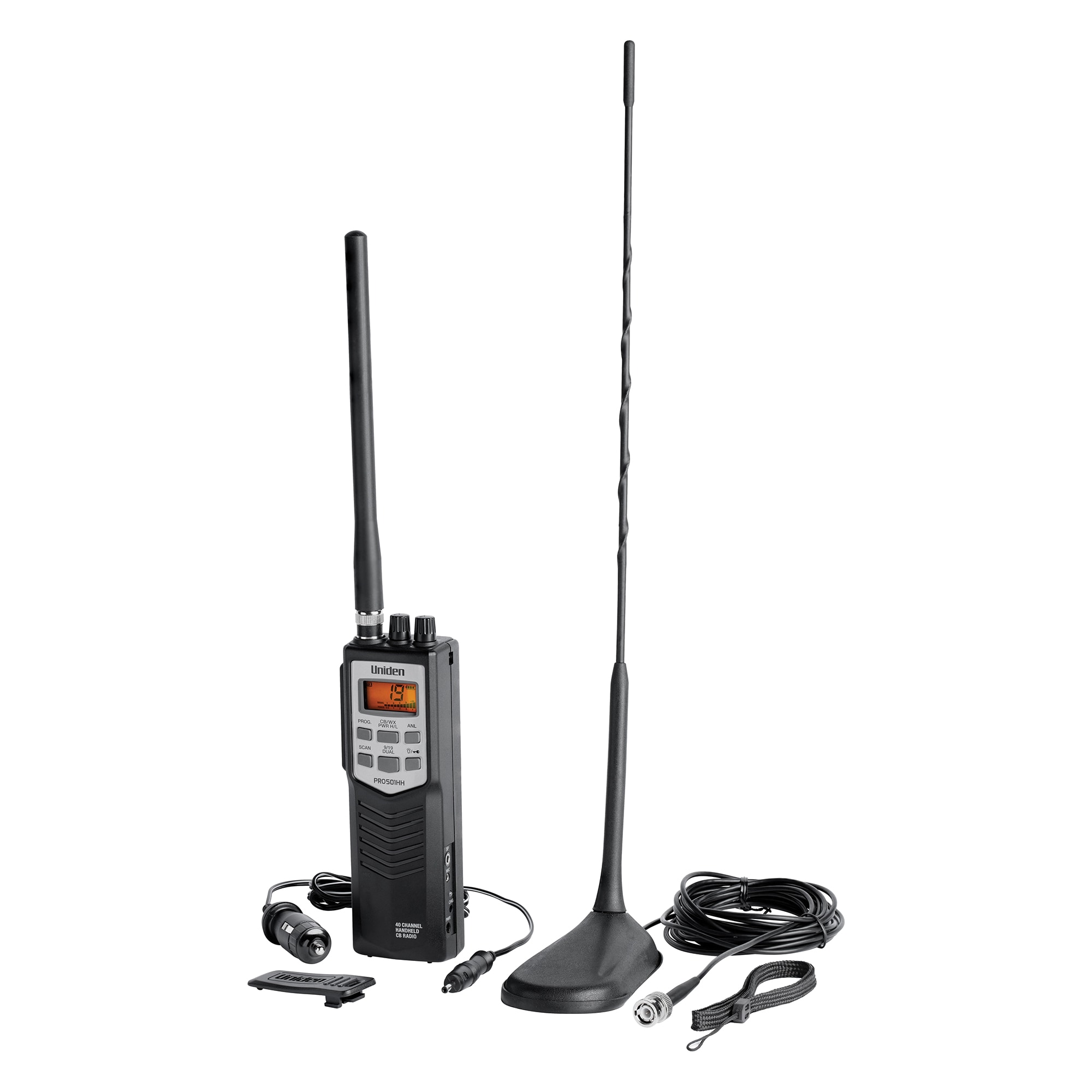 Uniden Uniden Pro Series 40-Channel Handheld CB Radio with Magnet-Mount Antenna, Black, PRO501TK UNNPRO501TK Sansujyuku sansujyuku.com