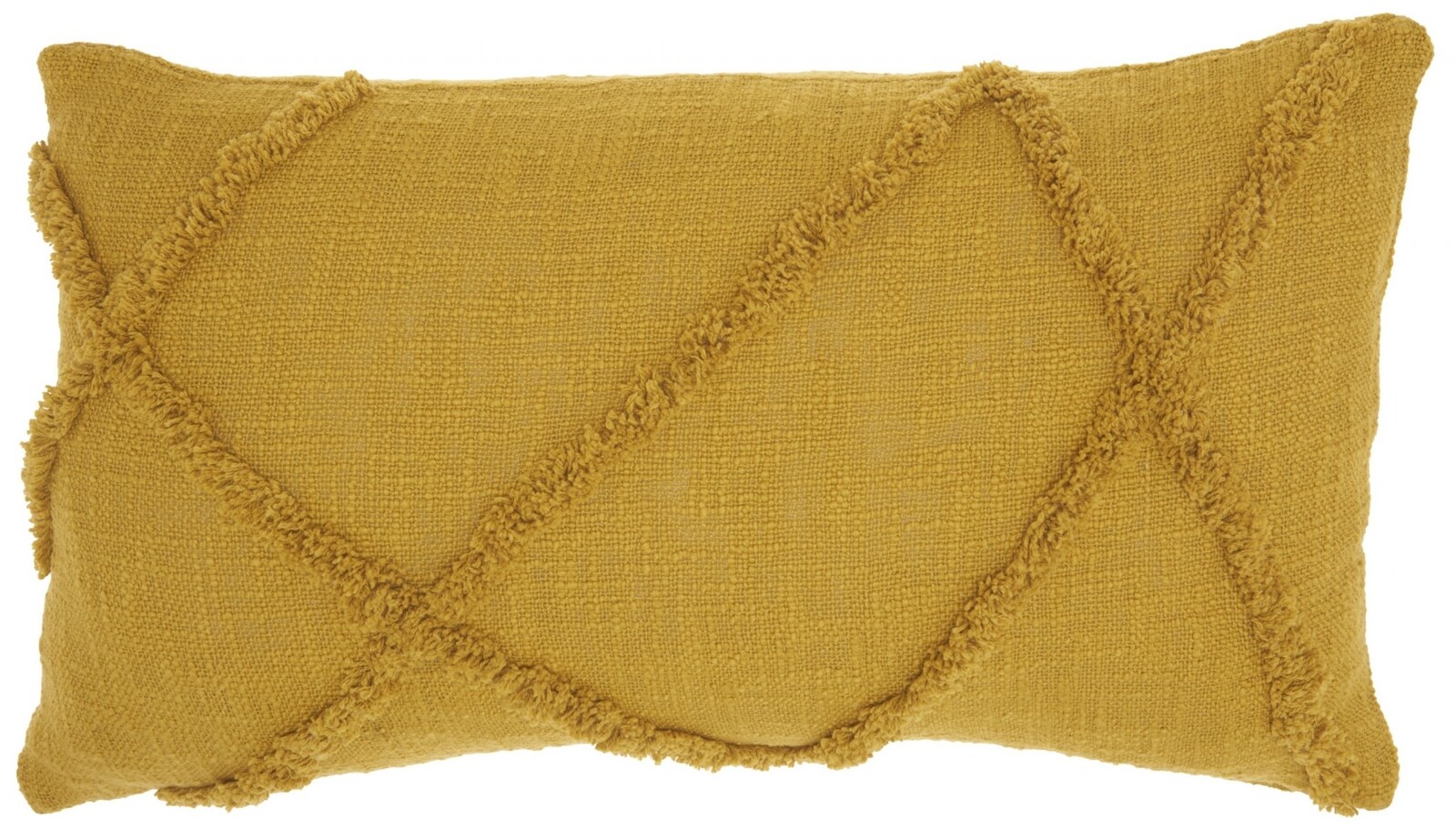 HomeRoots 4000386309 14-in x 24-in Mustard Rectangular Indoor Decorative Pillow