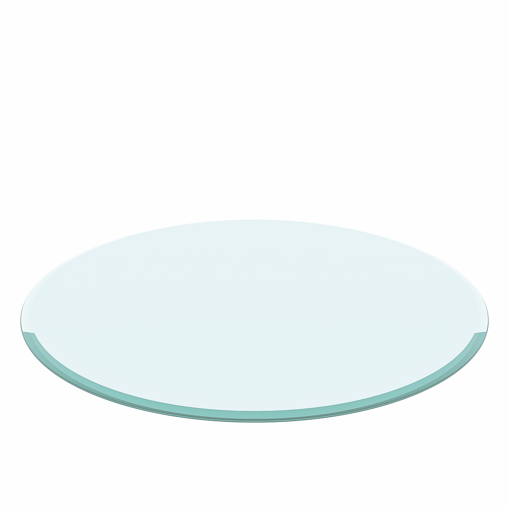 36Inch Inch Round Tempered Glass Table Top Clear Glass 2 5Inch Inch Thick Beveled Polished Edge