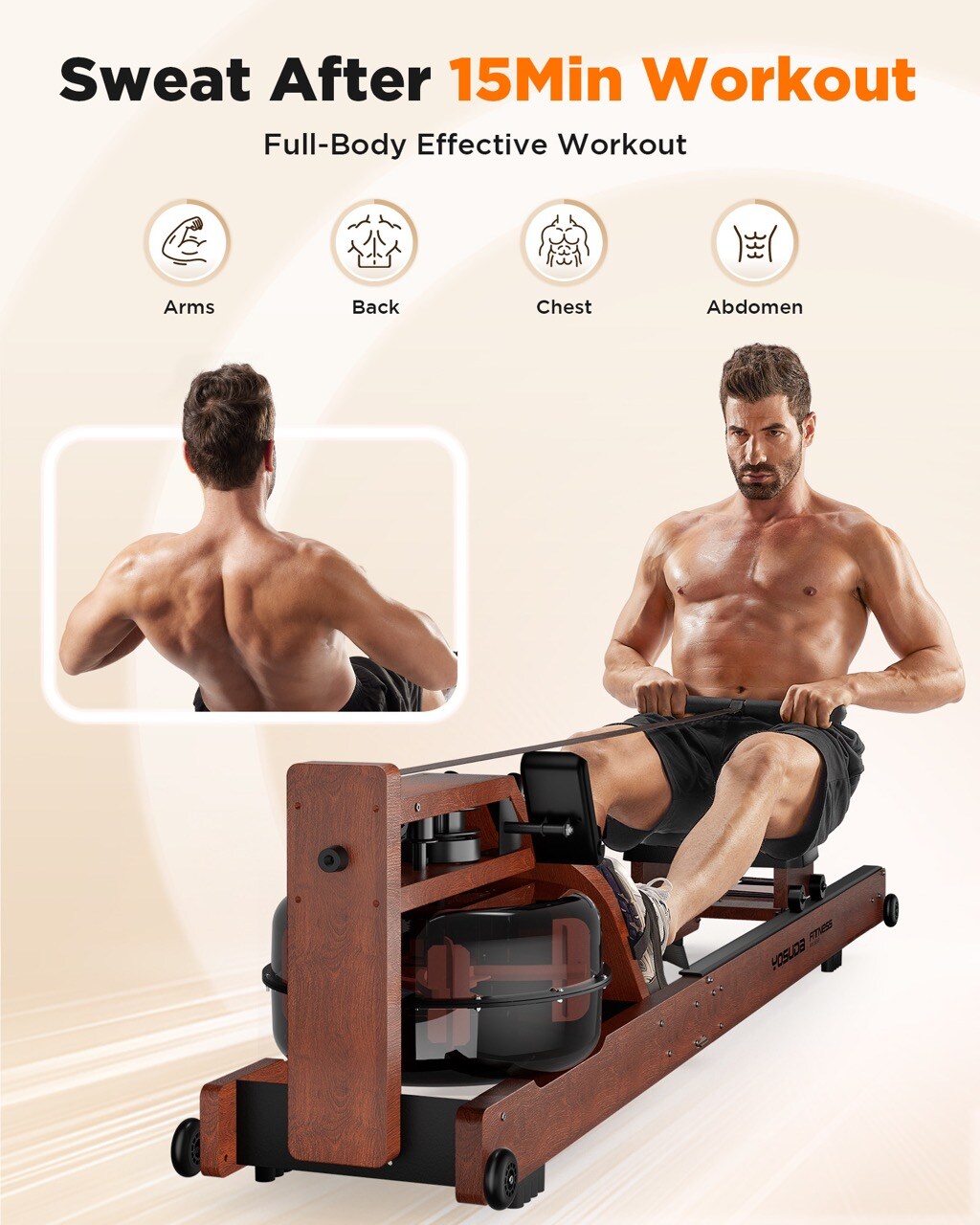 FED Fitness HEISEJIANGYE Rowing-Machines - View #3