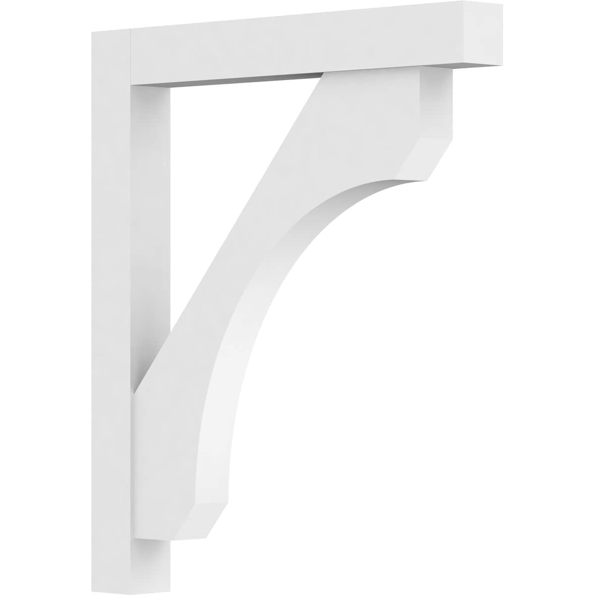 Ekena Millwork BKTP03X30X30LEC05 Standard Legacy 3-in x 30-in x 30-in White PVC Standard Bracket