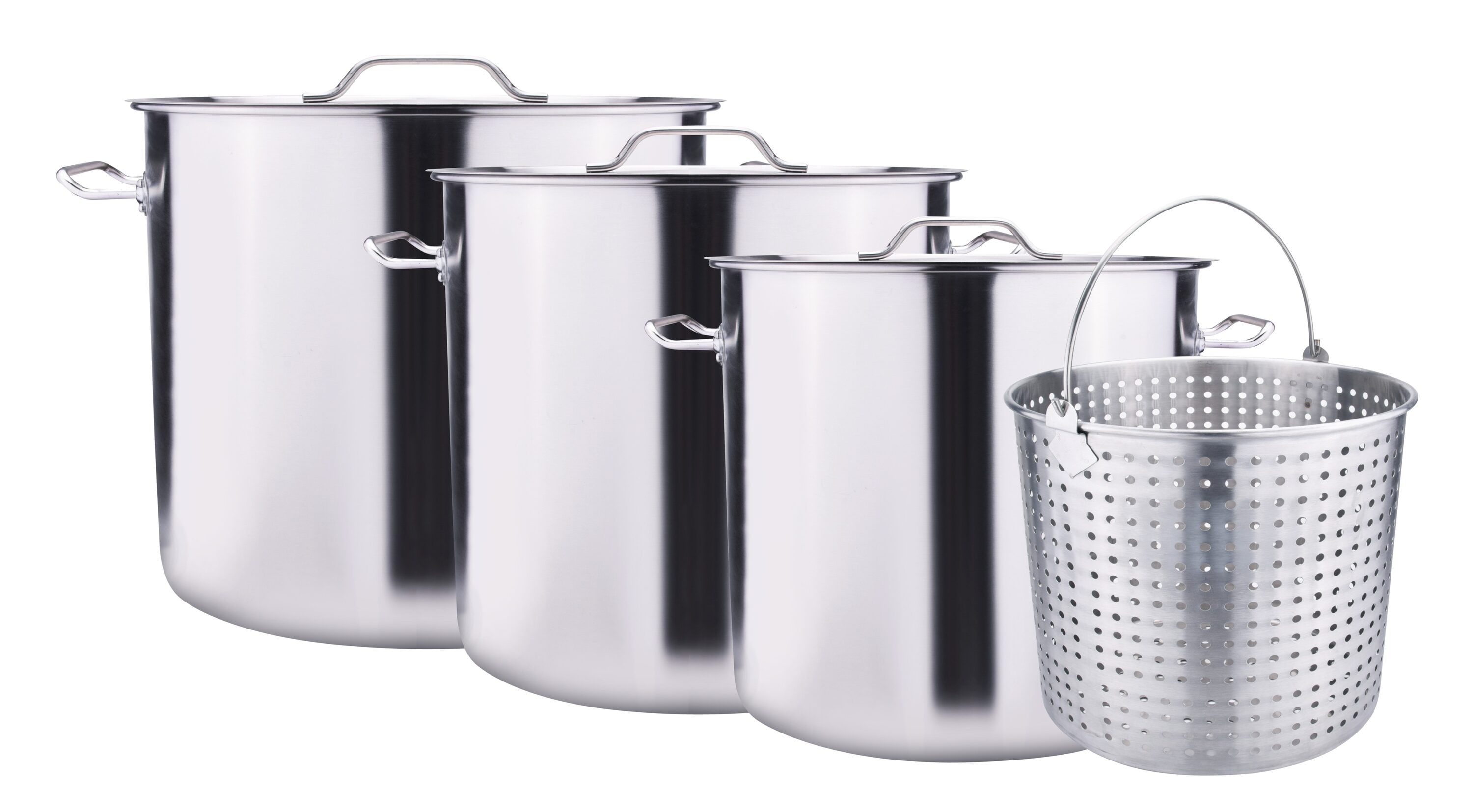 ARC USA Aluminum Stock Pot Tamale Steamer Pot with Steamer Rack & Steamer  Tube Wooden Handle Silver 12 Quart 