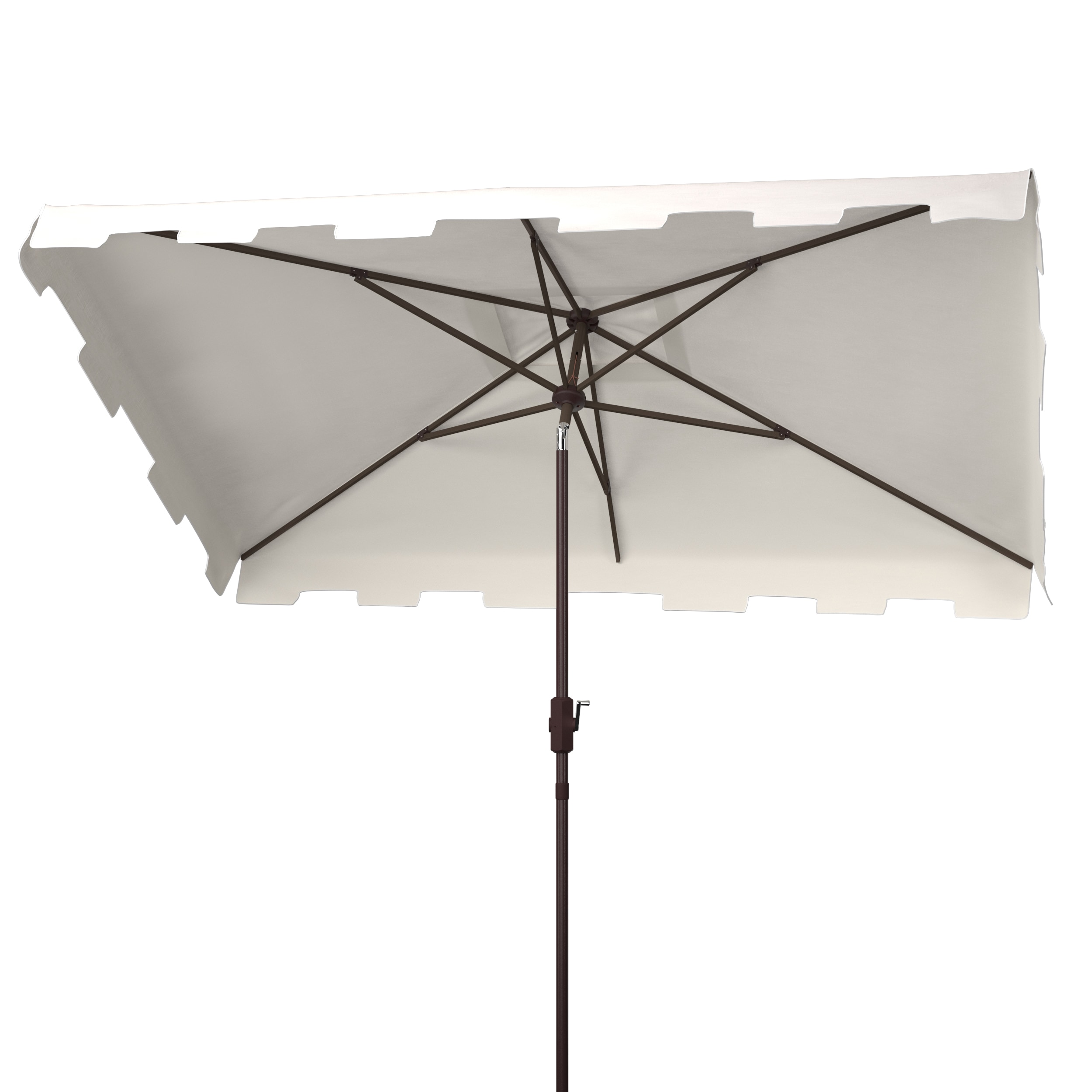 Safavieh PAT8300K 6.6-ft Aluminum White Crank Market Patio Umbrella