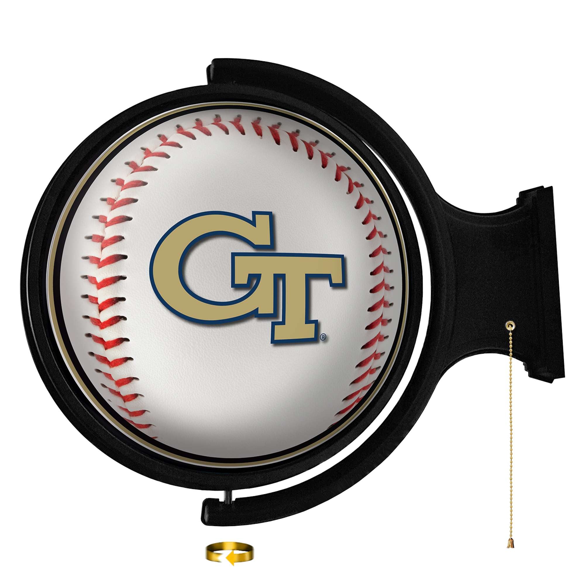 The Fan-Brand NCGTYJ-115-31 Georgia Tech Yellow Jackets Rotating Wall Lights 23-in Constant LED Game Room Lighted Sign