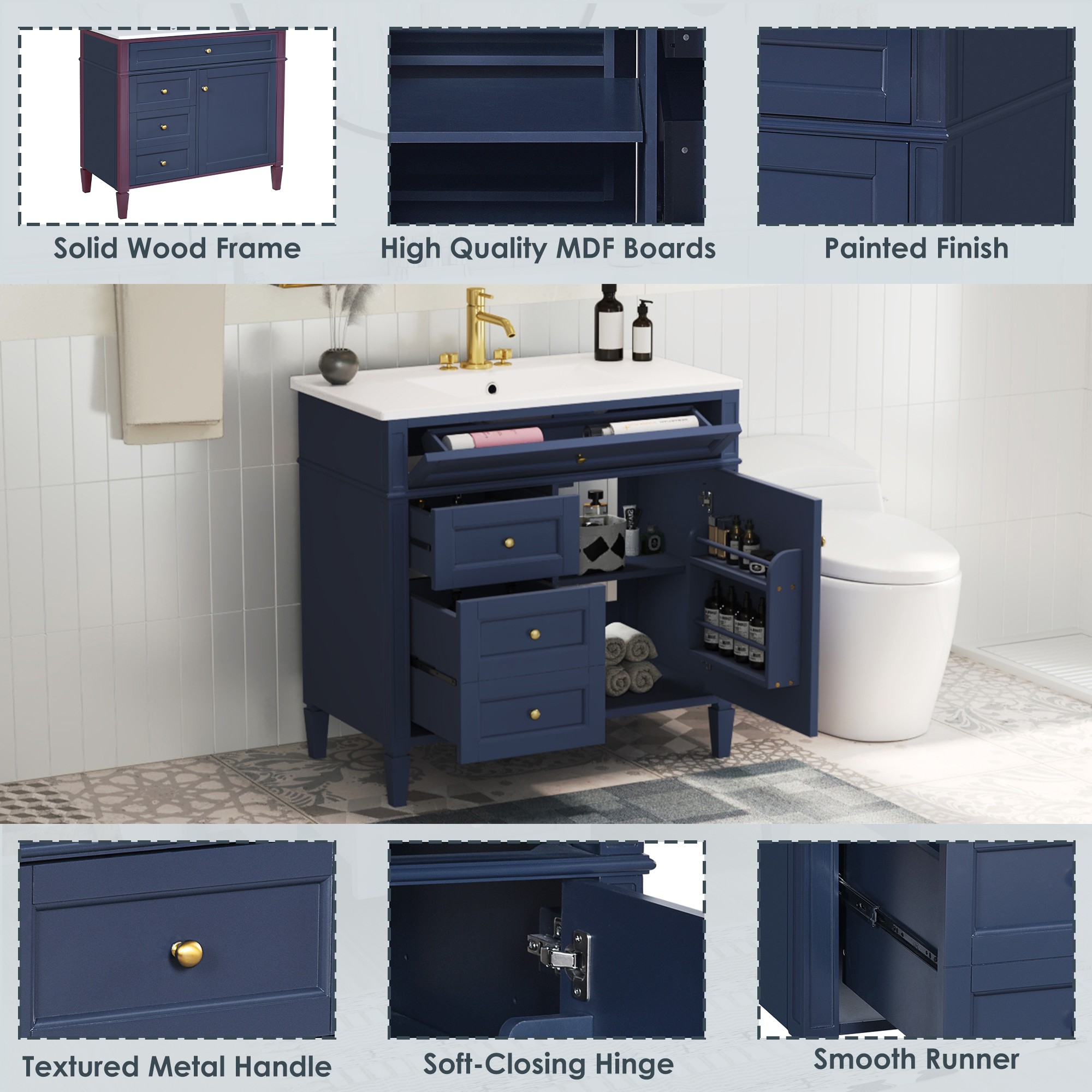 Dexmalle D710P230246C Bath-Vanity-Combo - View #4