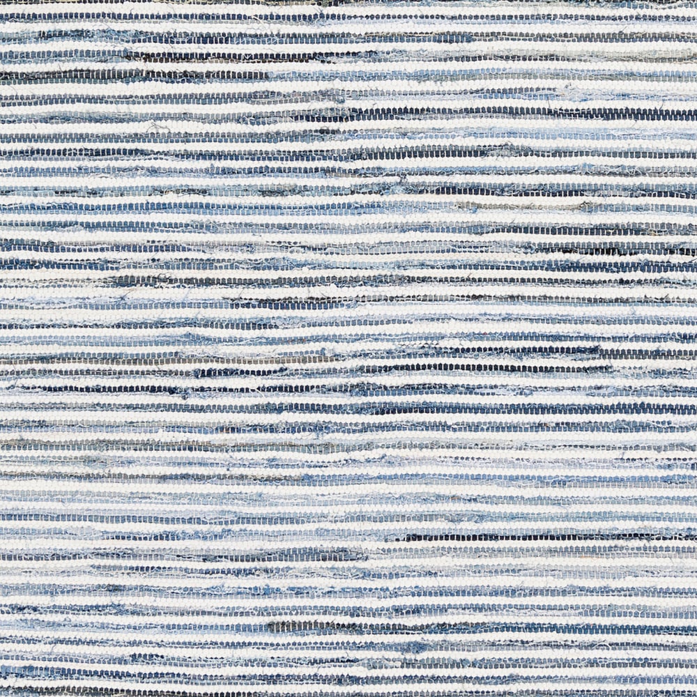 Handmade Reversible Blue Cotton Rectangular Area Rug 3'6" x 5'6"
