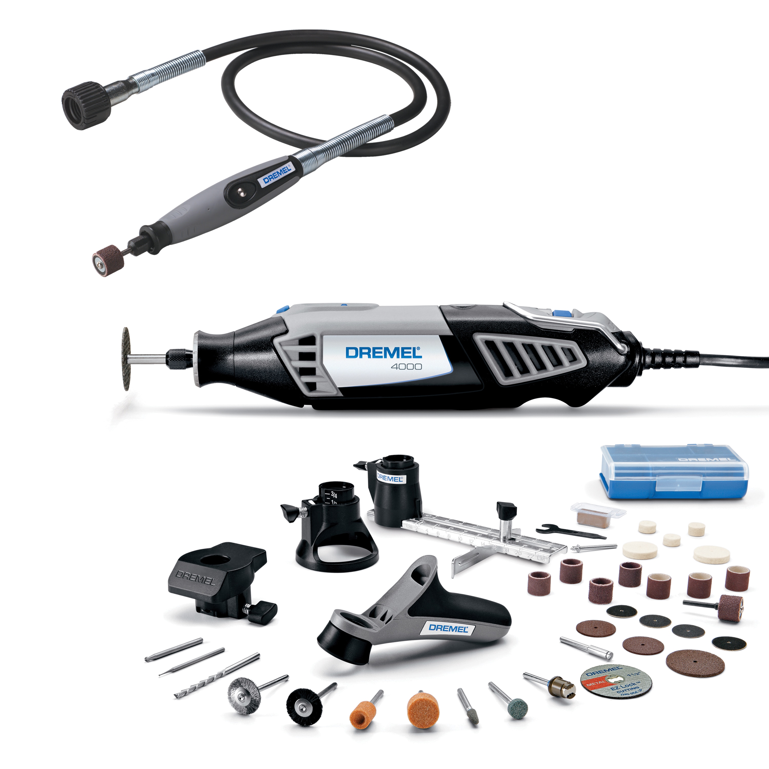 DREMEL 4300 5-50 Rotary Tool Kit Mini Electric Drill Grinder Grinding With  LED Light 5