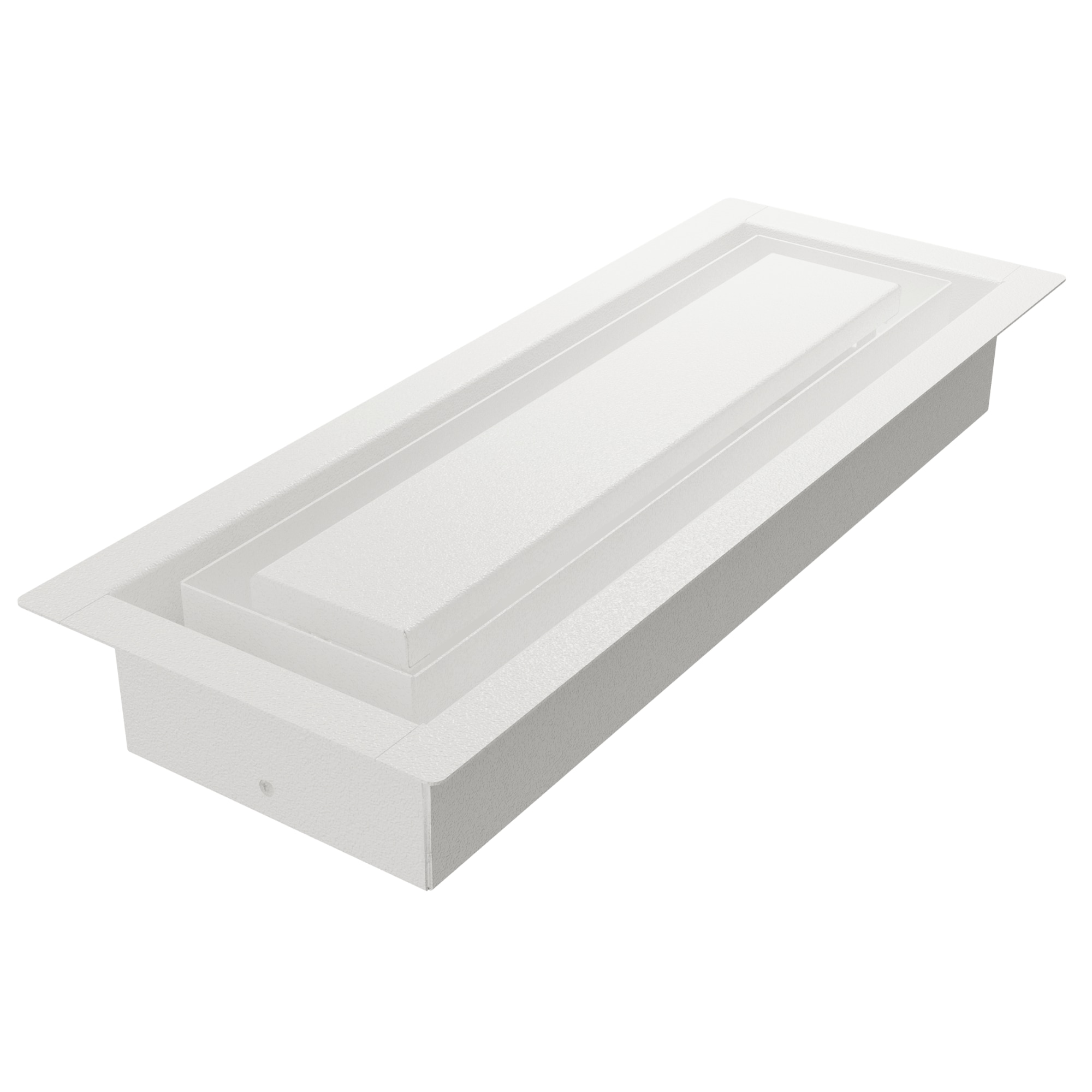 Fittes 12-in x 4-in 1-way Steel Satin White Sidewall/Ceiling Register