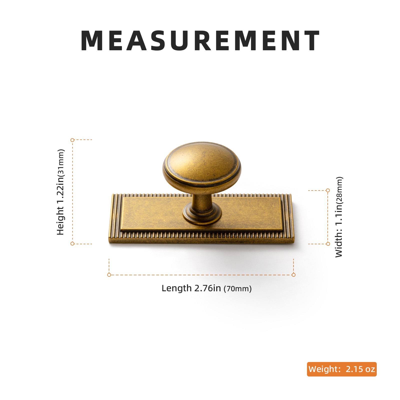 Miaokesen 6781GT-G022-DK Cabinet-Knobs - View #2