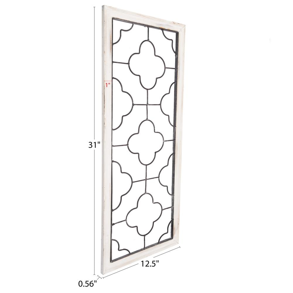 Hastings Home Framed 31-in H x 12.5-in W Modern Metal Wall Panel in the ...