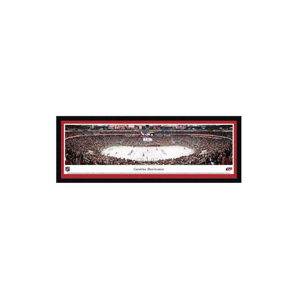 Blakeway Panoramas NHLHUR1M Carolina Hurricanes James Blakeway Black Metal Framed 15.5-in H x 42-in W Sports Paper Print