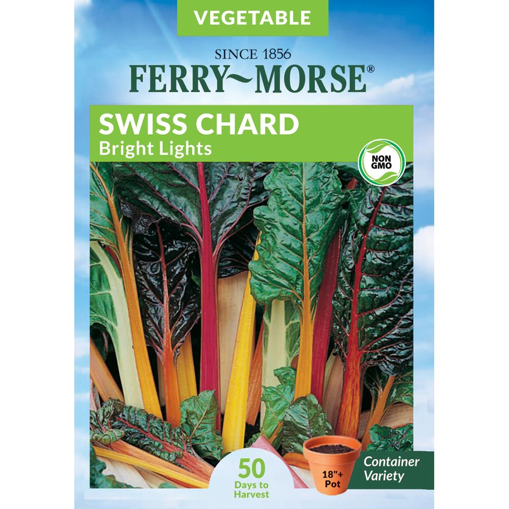 Ferry-Morse 464198.199.907596 3-Gram Swiss Chard Bright Lights Vegetable (Seed Packet)
