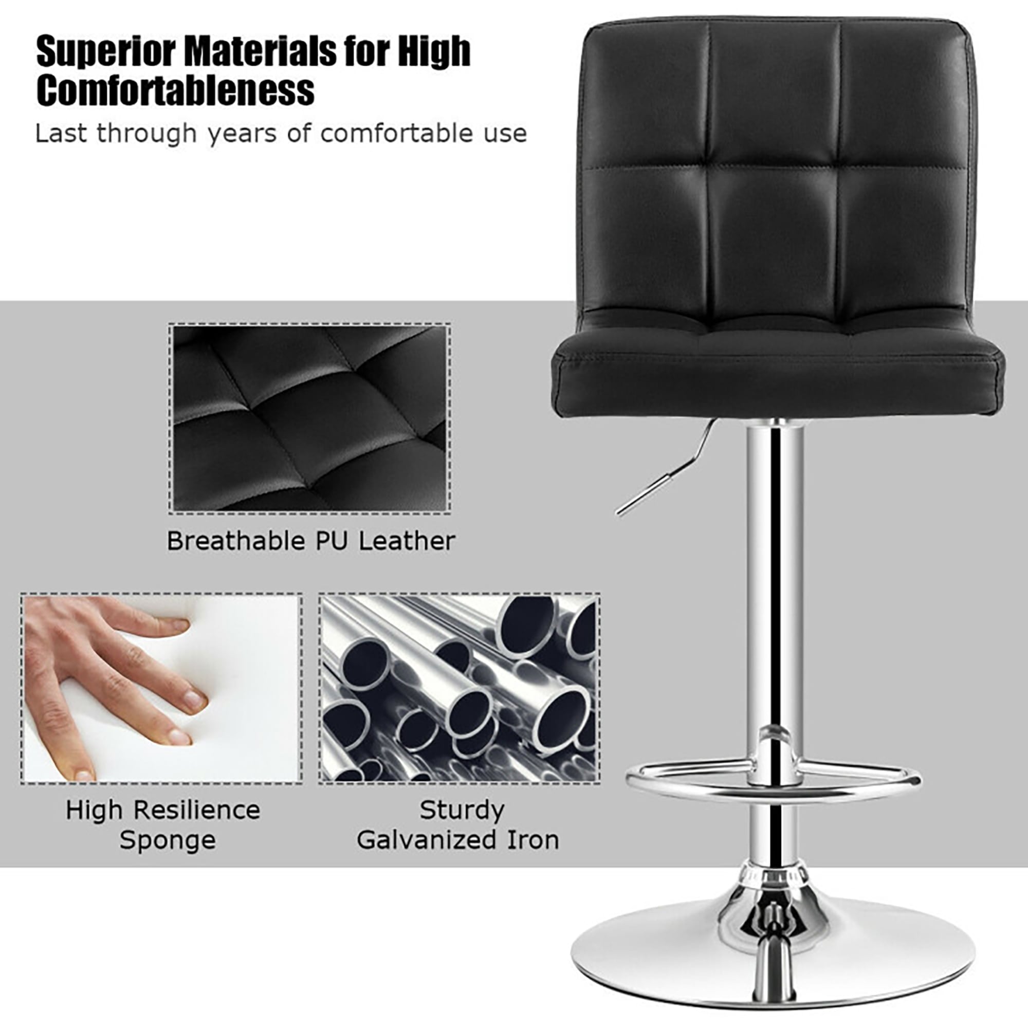 Sumyeg WF-HW66345BK-2-LA stools - View #6