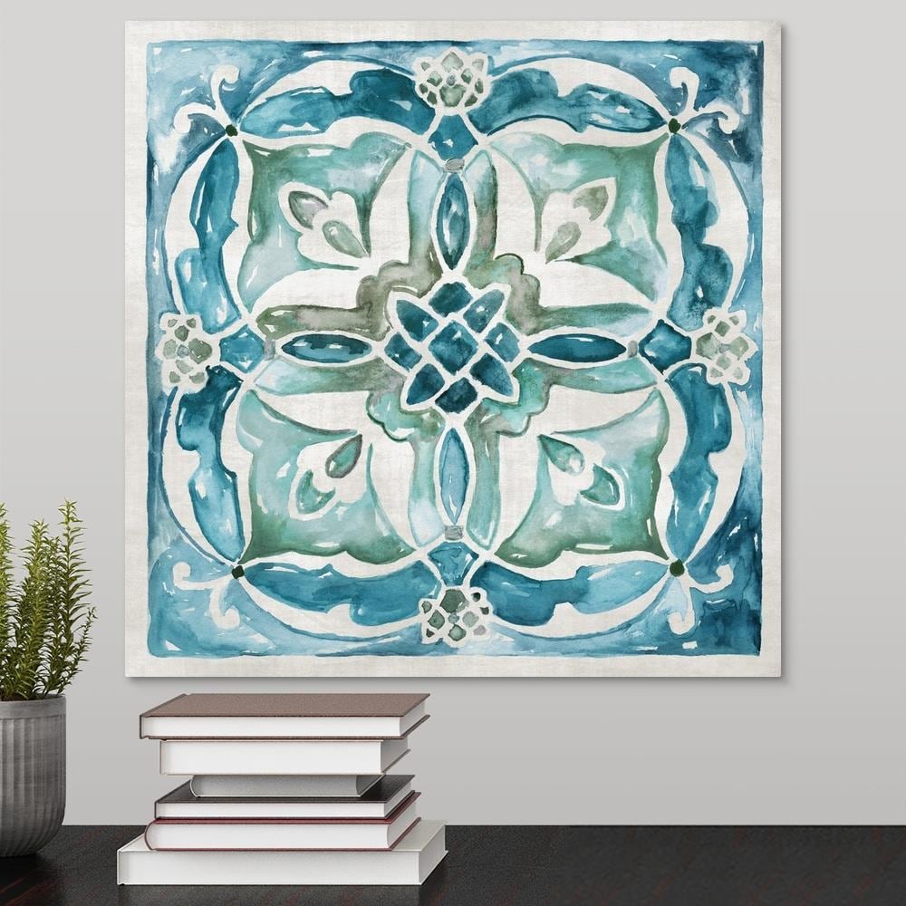 GreatBigCanvas Carribean Tile III by Nan F Ca 16-in H x 16-in W ...