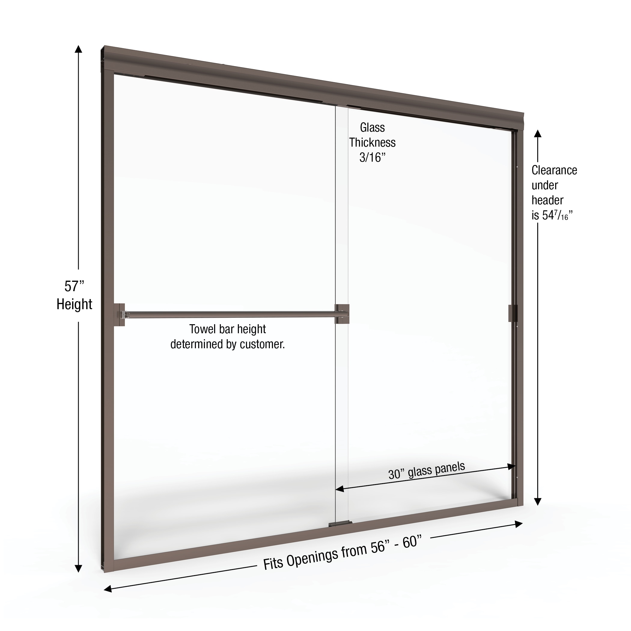 Basco CLCH05A6057CLOR Bathtub-Doors - View #2
