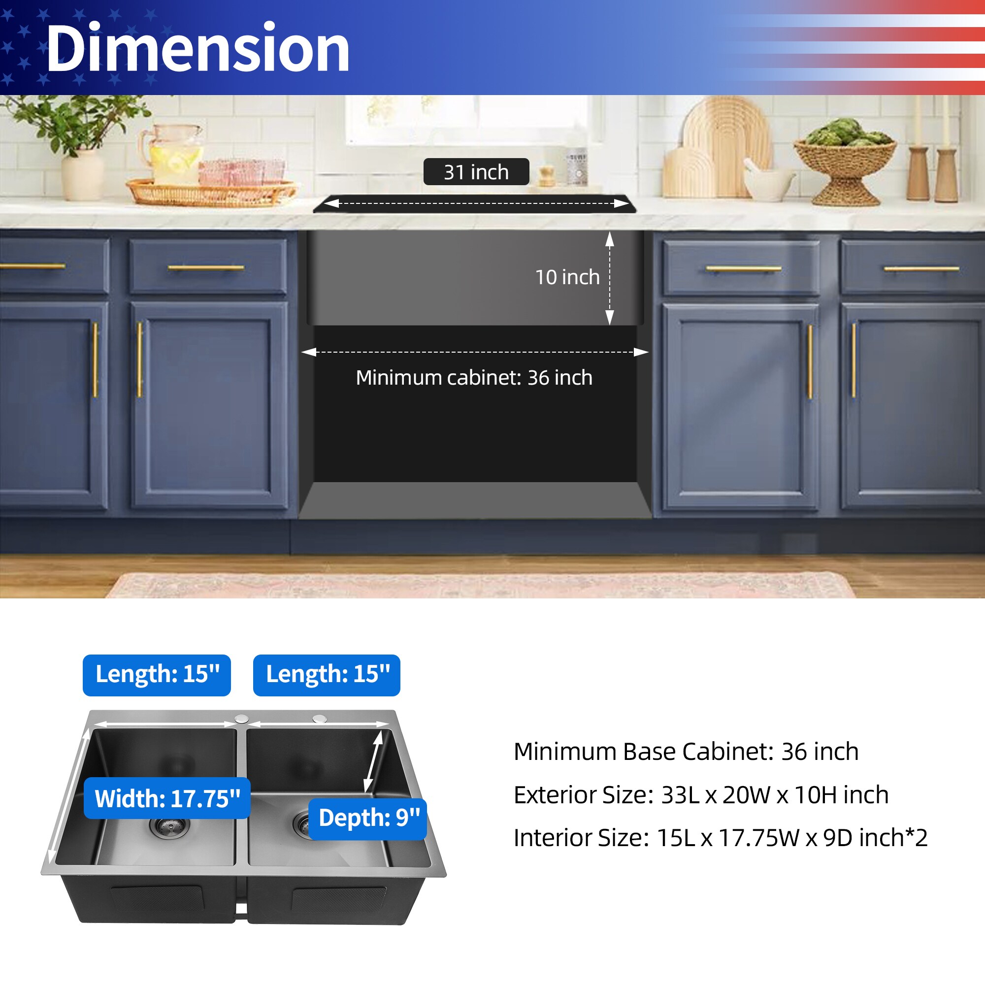 Rainlex RX-SS22-3322B-55 Kitchen-Sinks - View #9
