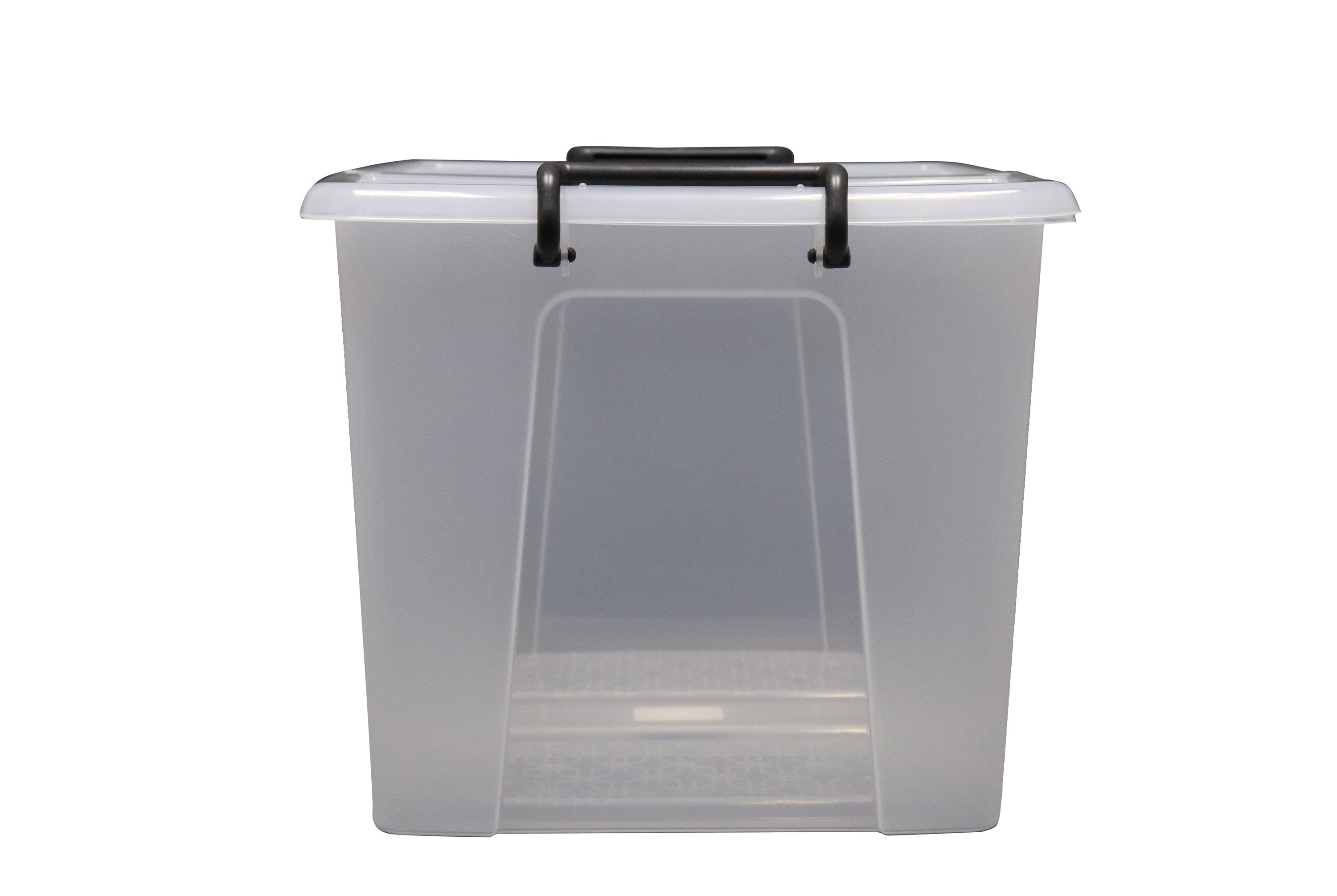 Superio Clear Plastic Storage Bins with Lids, 6.25 Quart (2 Pack),  Stackable Storage Container with Latches and Handles 