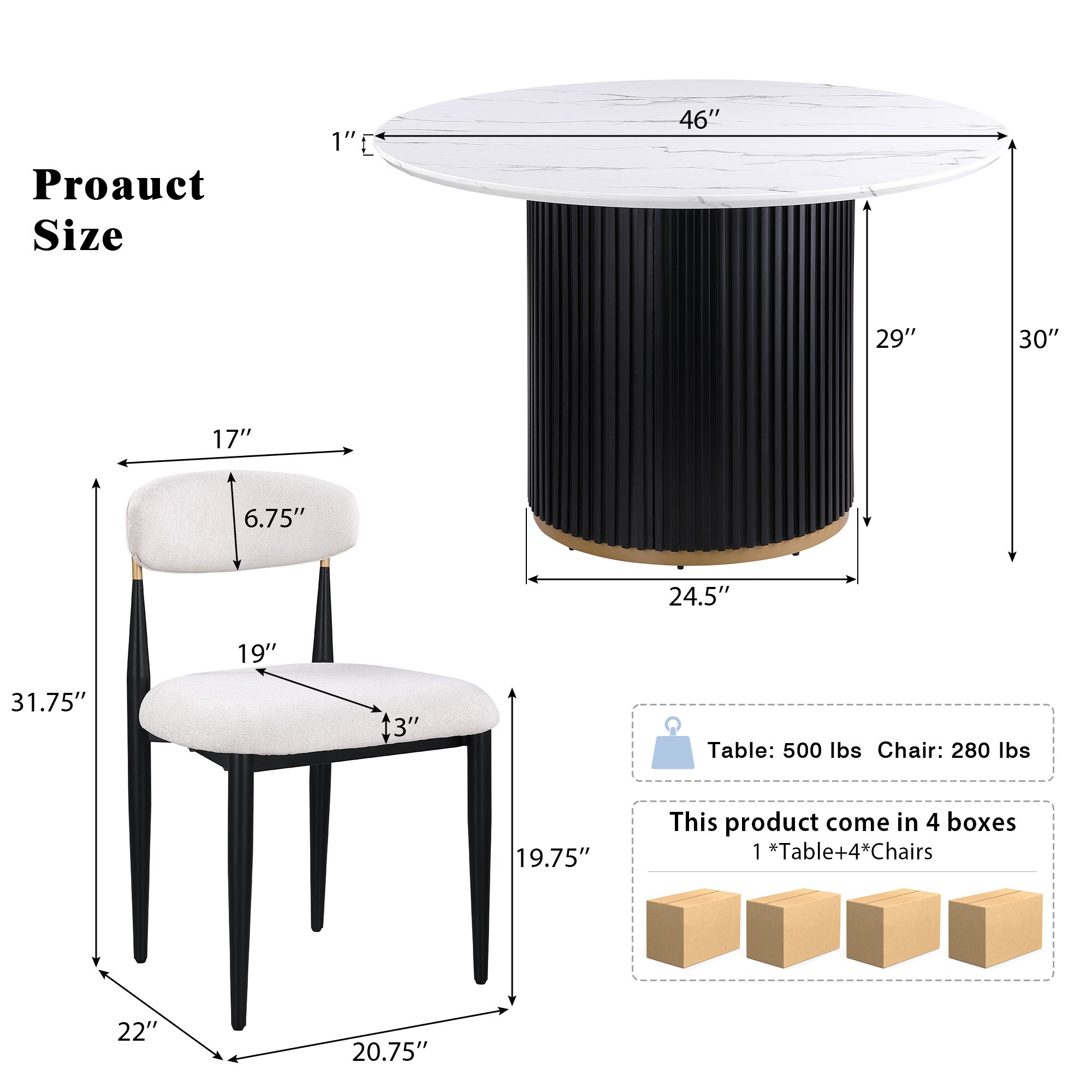 Clihome CL-RBT2-BBK703BG Dining-Sets - View #7