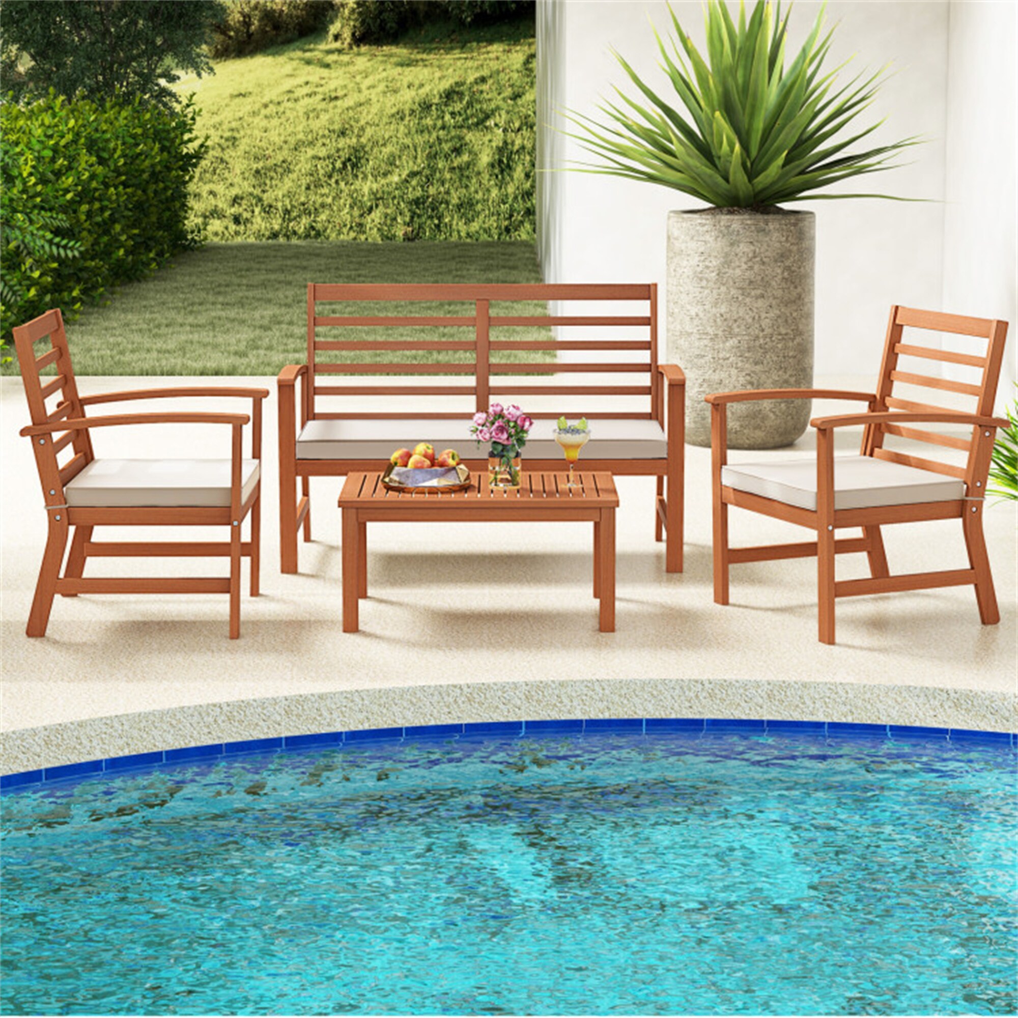 BABOOM BOM-72078WH-OR Patio-Conversation-Sets - View #2