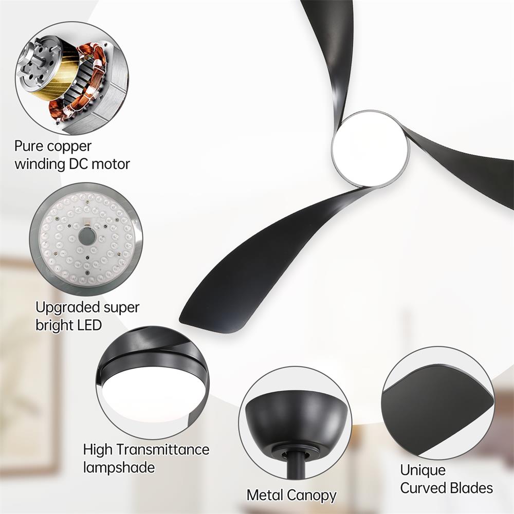 Sofucor LW-52K103-BK-DC Ceiling-Fans - View #5