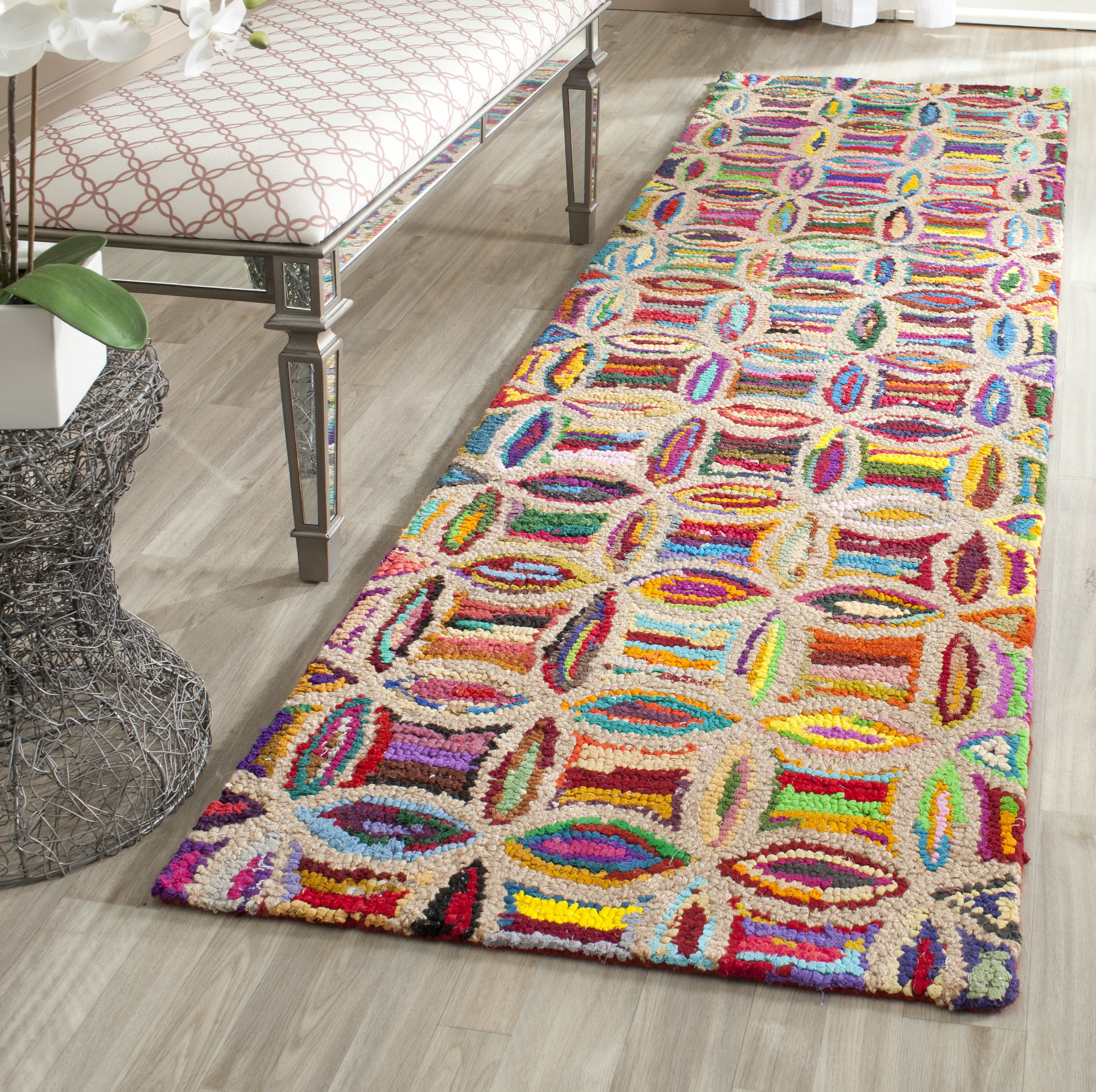 Handmade Multicolor Wool 2'3" x 5' Tufted Area Rug
