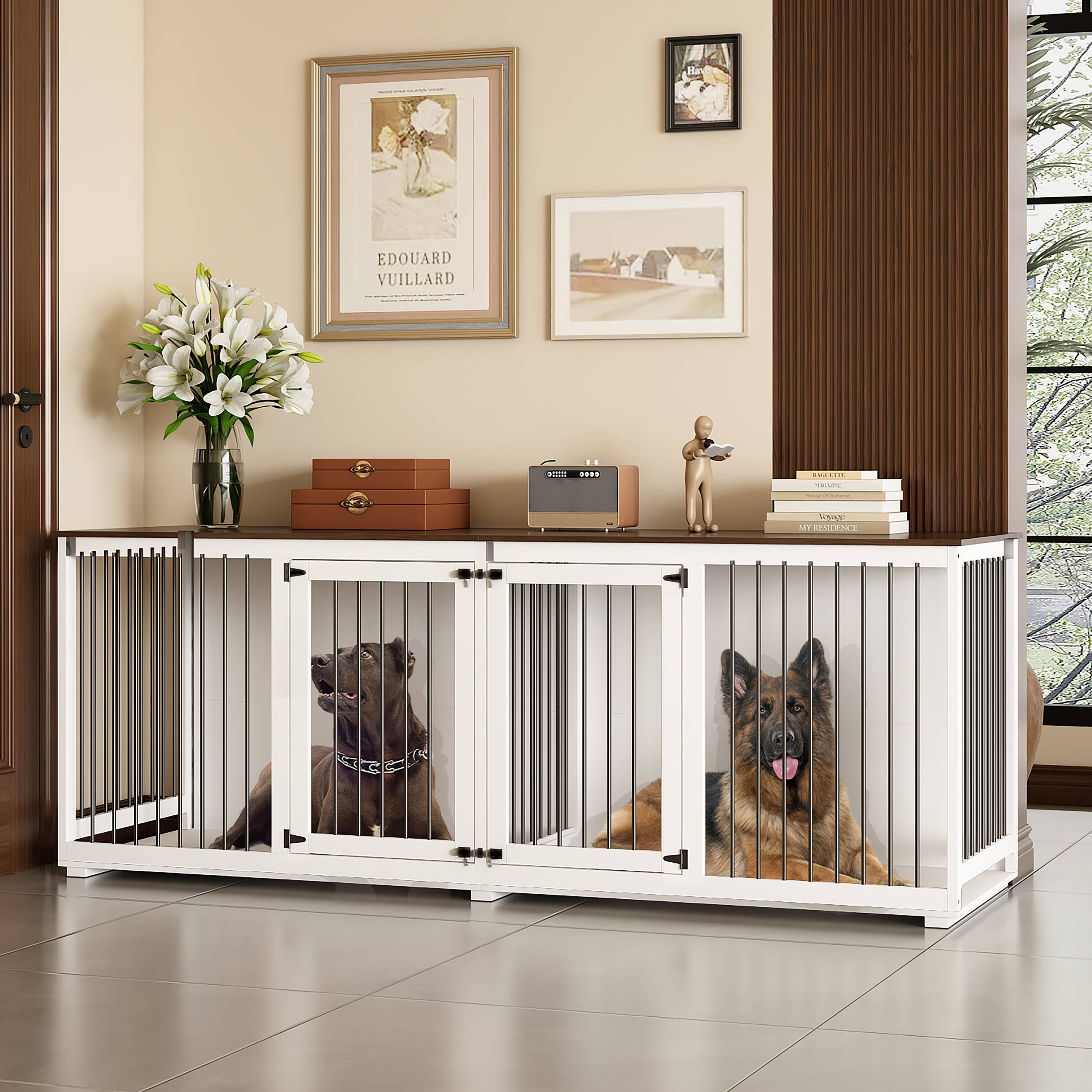 MIDHAM KF150195-01+02 Composite Indoor Large Dog House