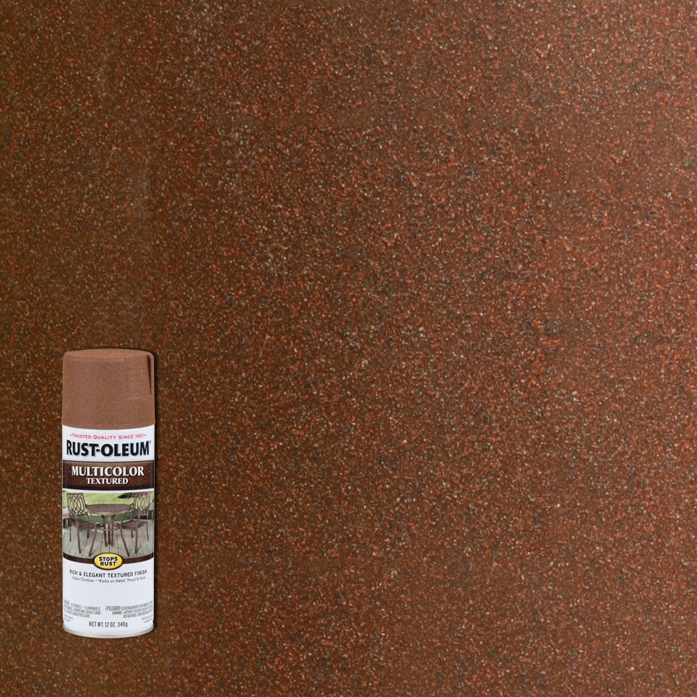 Rust-Oleum 239122 Stops Rust Satin Rustic Umber Textured Spray Paint (NET WT. 12-oz